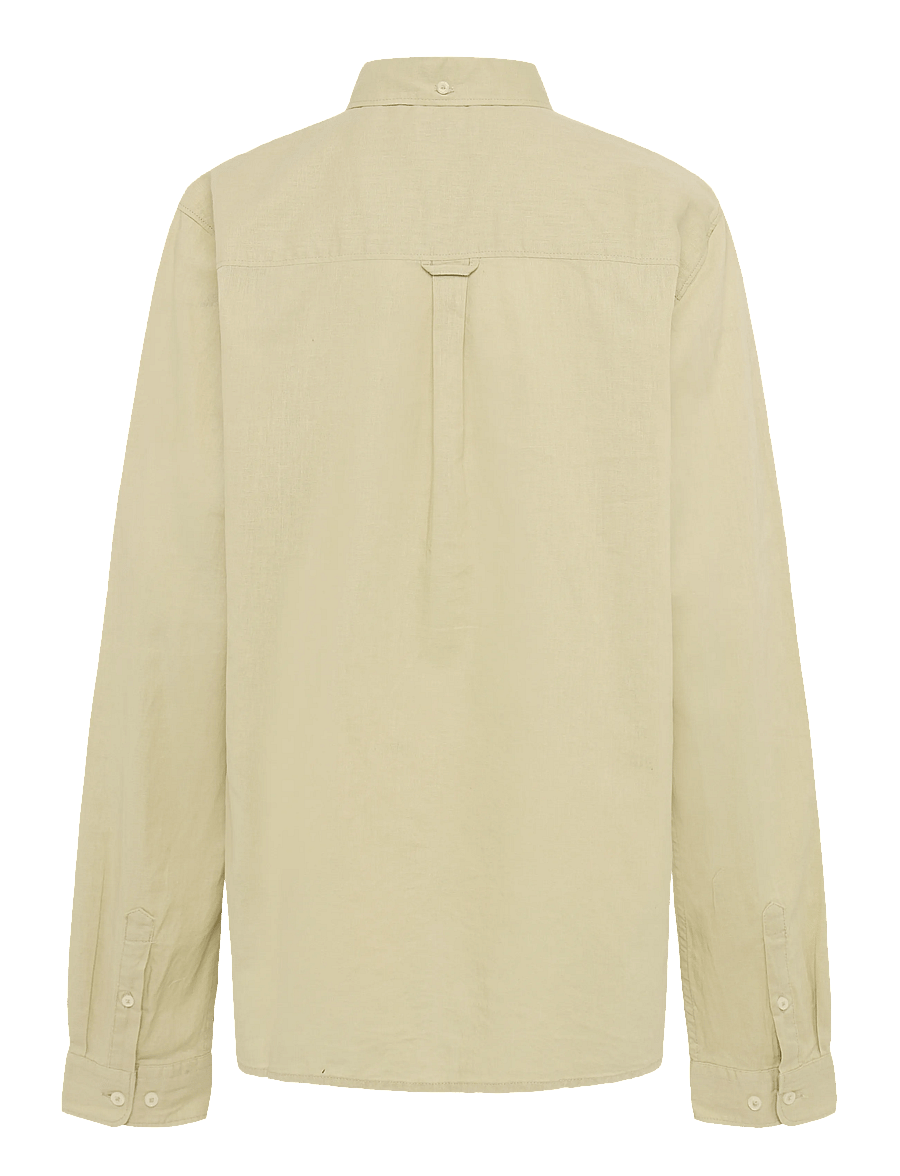 Gant Kids - Shield Linen Blend Shirt - pikkade varrukatega särgid - oat beige - 1