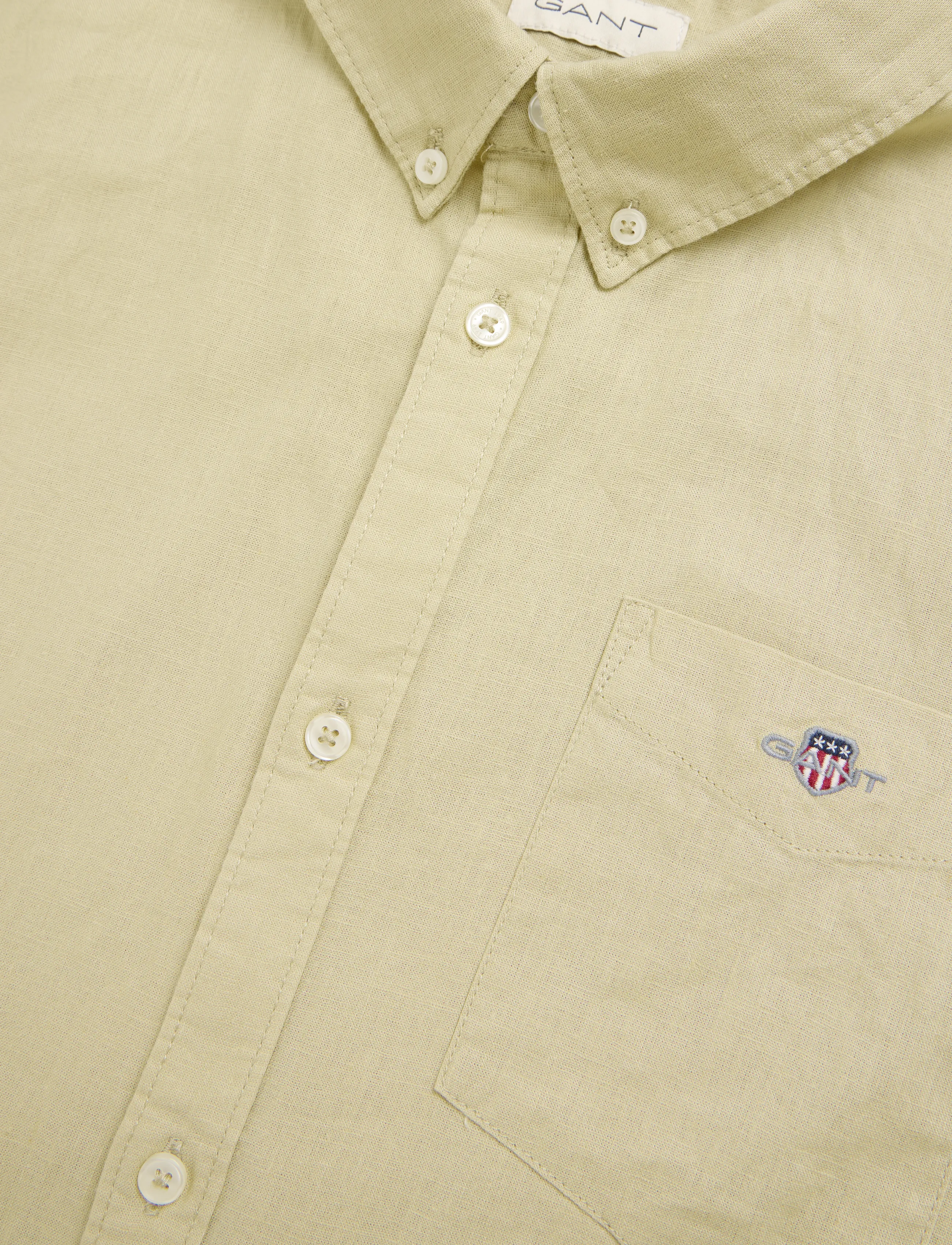 Gant Kids - Shield Linen Blend Shirt - pikkade varrukatega särgid - oat beige - 2