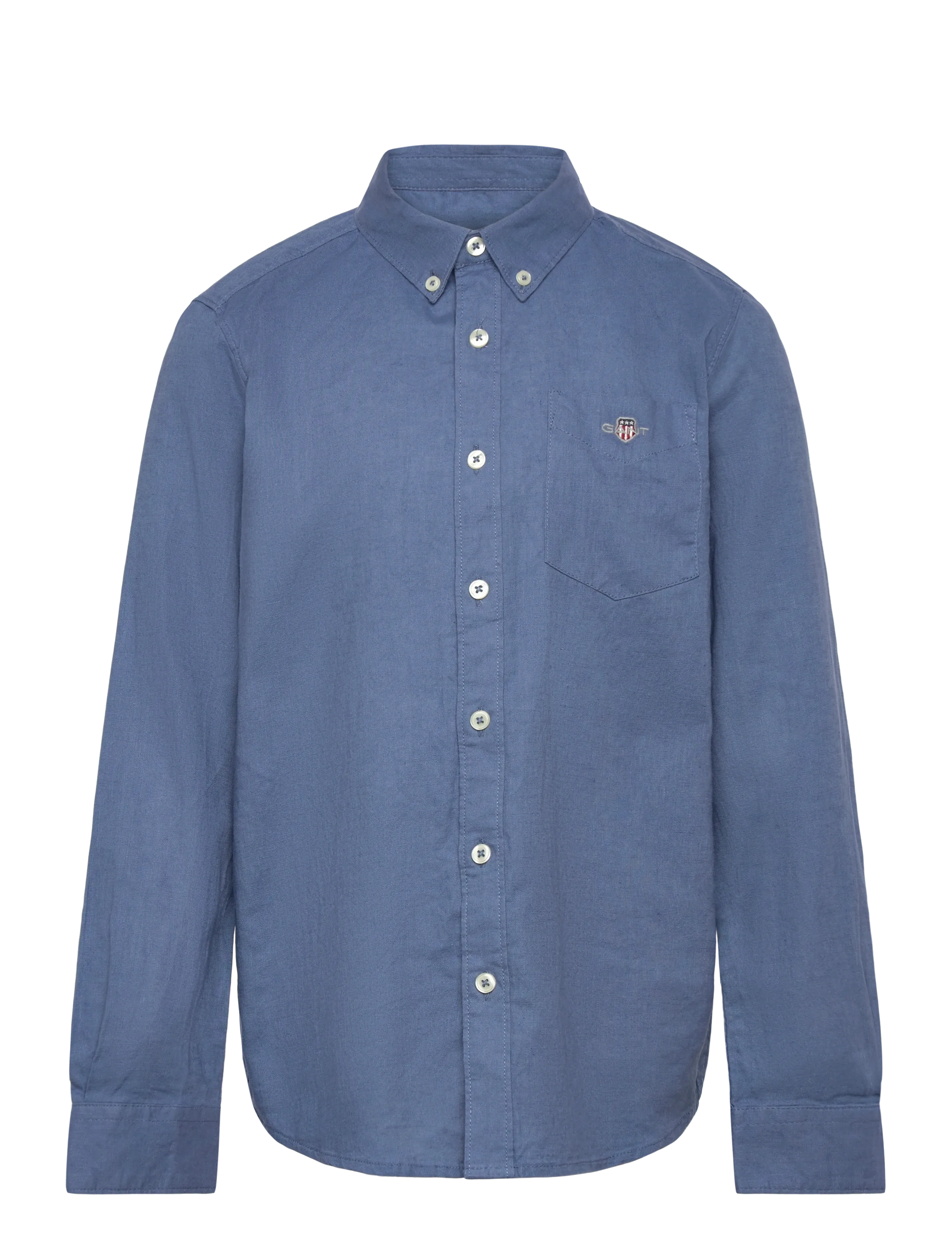 Gant Kids Shield Linen Blend Shirt - Oberteile - SALTY SEA / blue