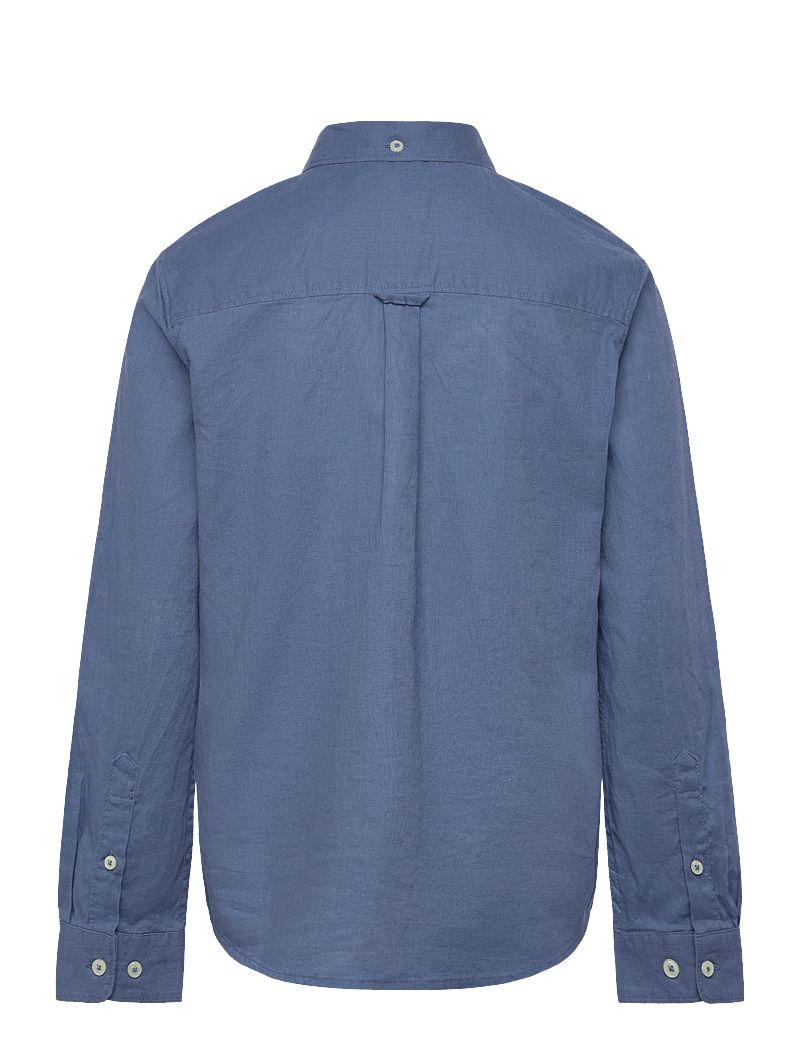 Gant Kids - Shield Linen Blend Shirt - langærmede skjorter - salty sea - 1