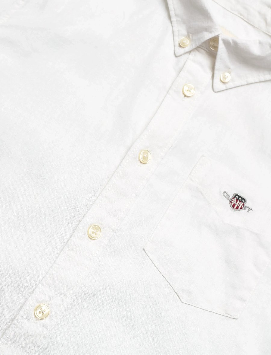 Gant Kids - Shield Linen Blend Shirt - skjorter - white - 2