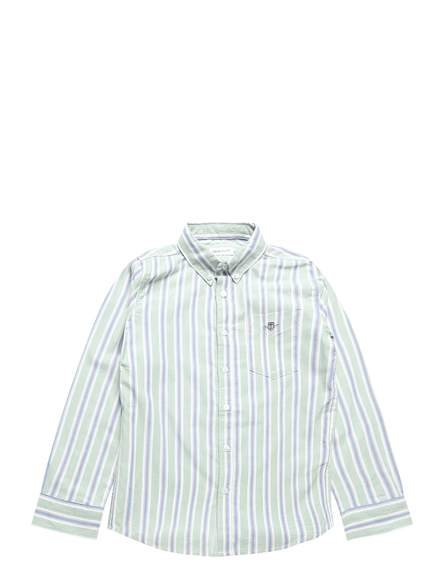 Gant Kids - Seasonal Stripe Shirt - langärmlige hemden - washed turquoise - 0