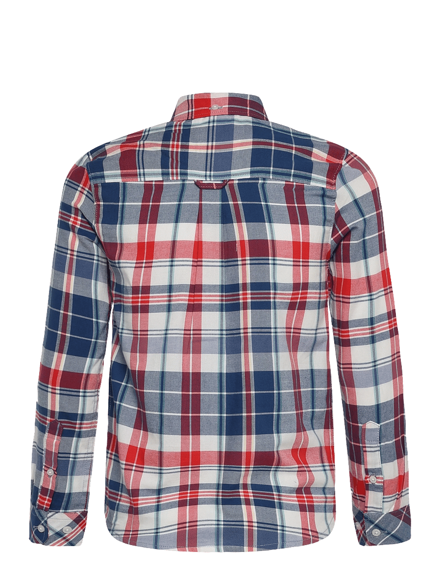 Gant Kids - Seasonal Check Shirt - långärmade skjortor - faded denim - 1