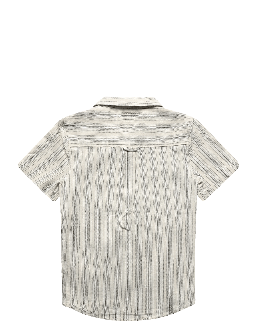 Gant Kids - Shield Striped Linen Blend SS Shirt - creamed white - 1
