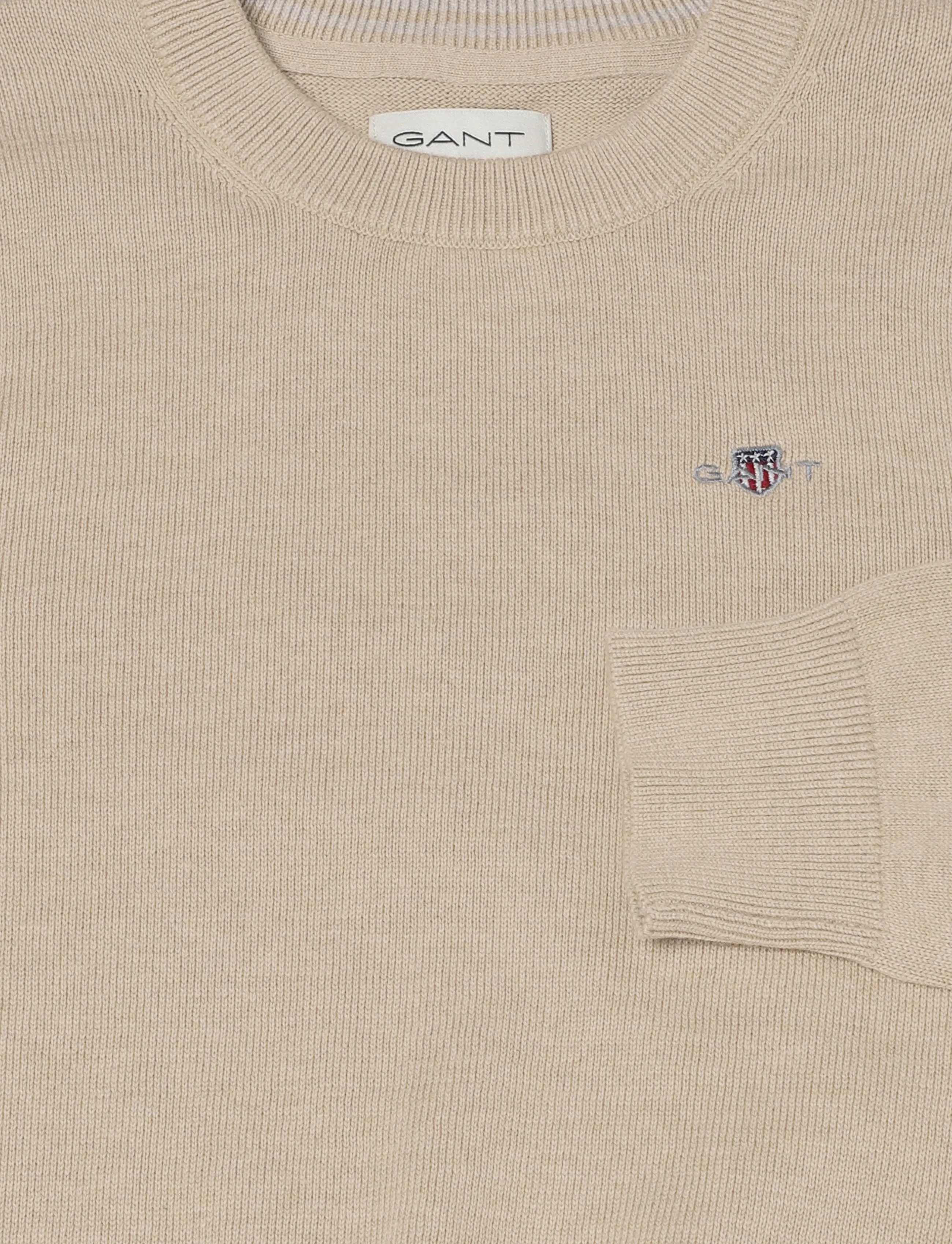 Gant Kids - Shield Cotton Crew Neck Sweater - oat beige marl - 2