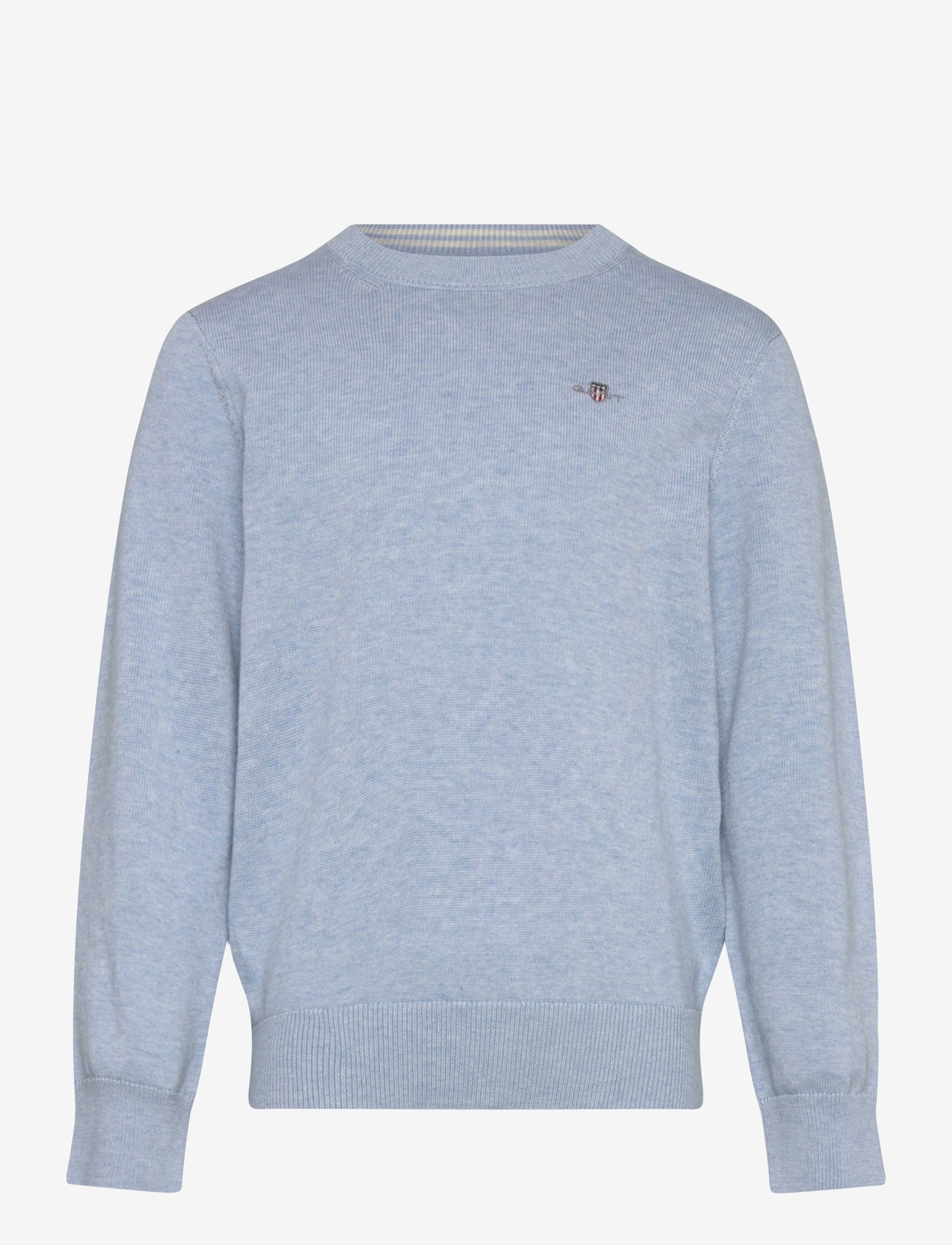 Gant Kids - Shield Cotton Crew Neck Sweater - džemprid - sky blue marl - 0