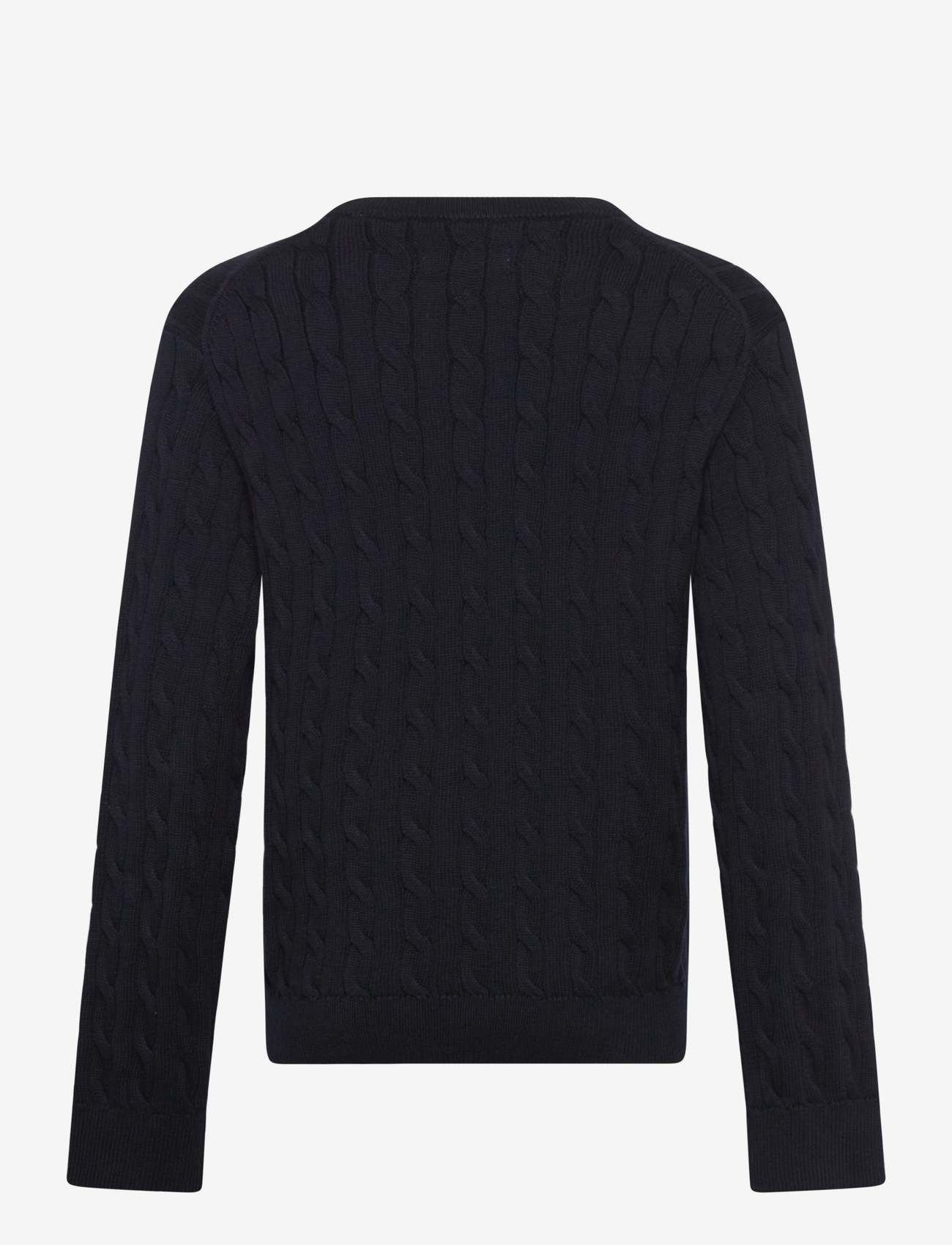 Gant Kids - Shield Cotton Cable Neck Sweater - trøjer - evening blue - 1