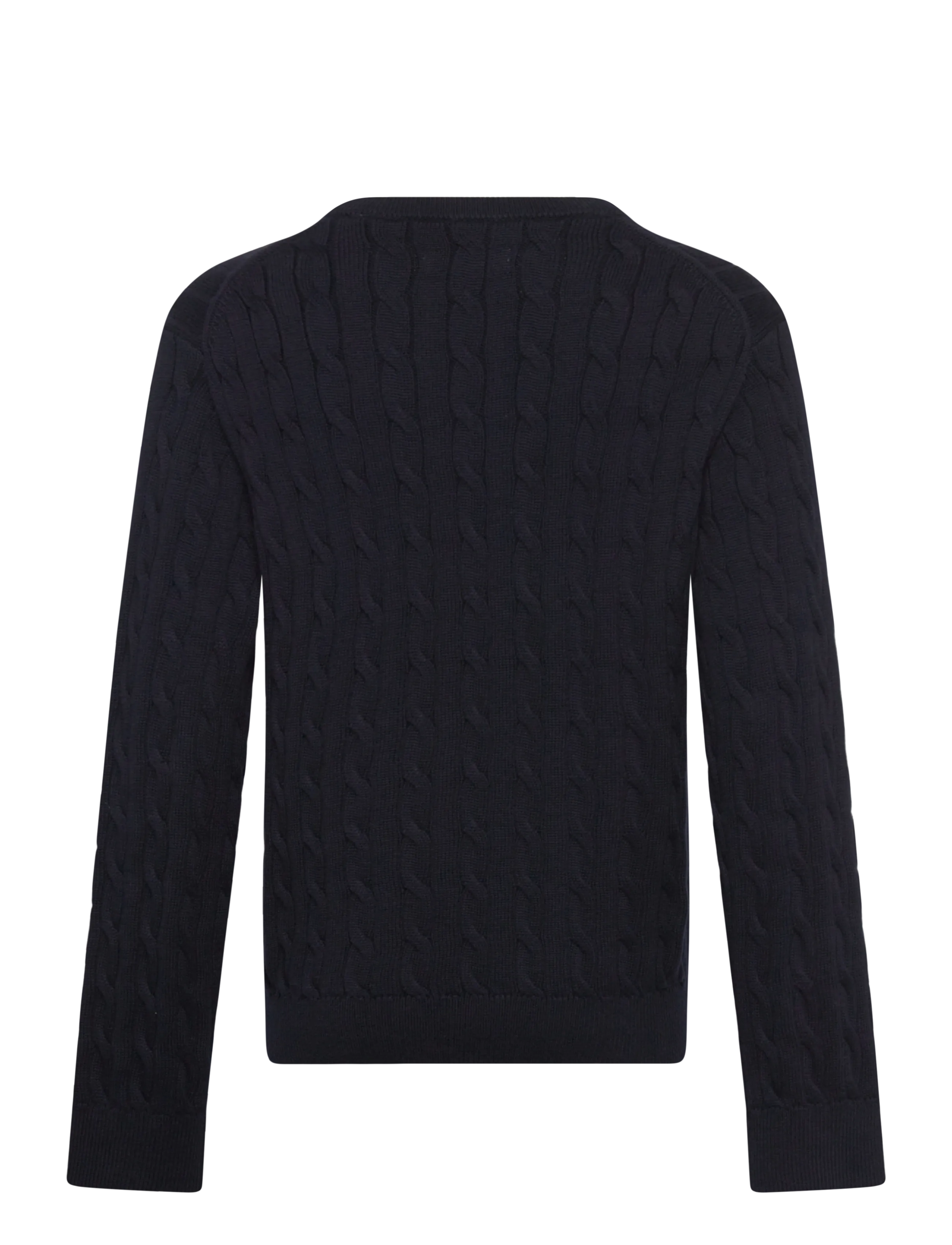 Gant Kids - Shield Cotton Cable Neck Sweater - džemprid - evening blue - 1