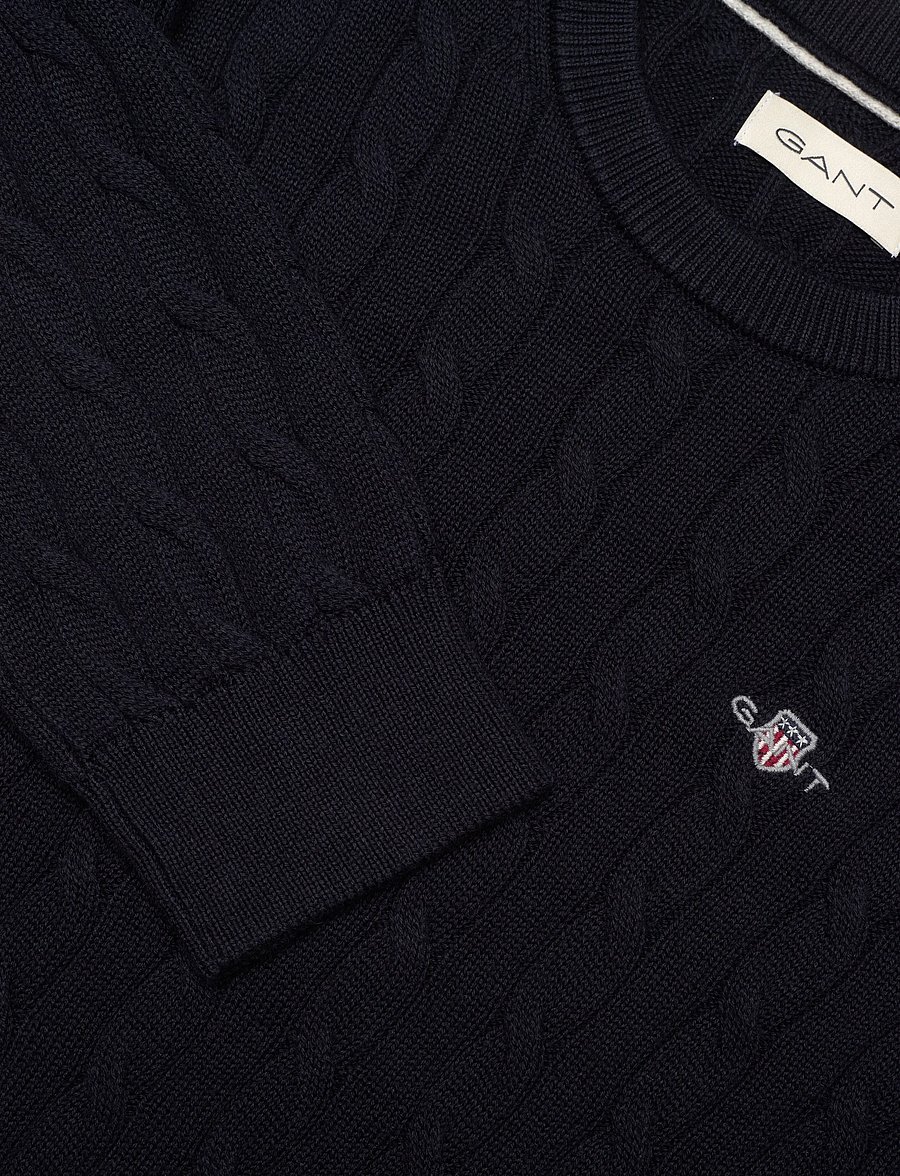 Gant Kids - Shield Cotton Cable Neck Sweater - pullover - evening blue - 2