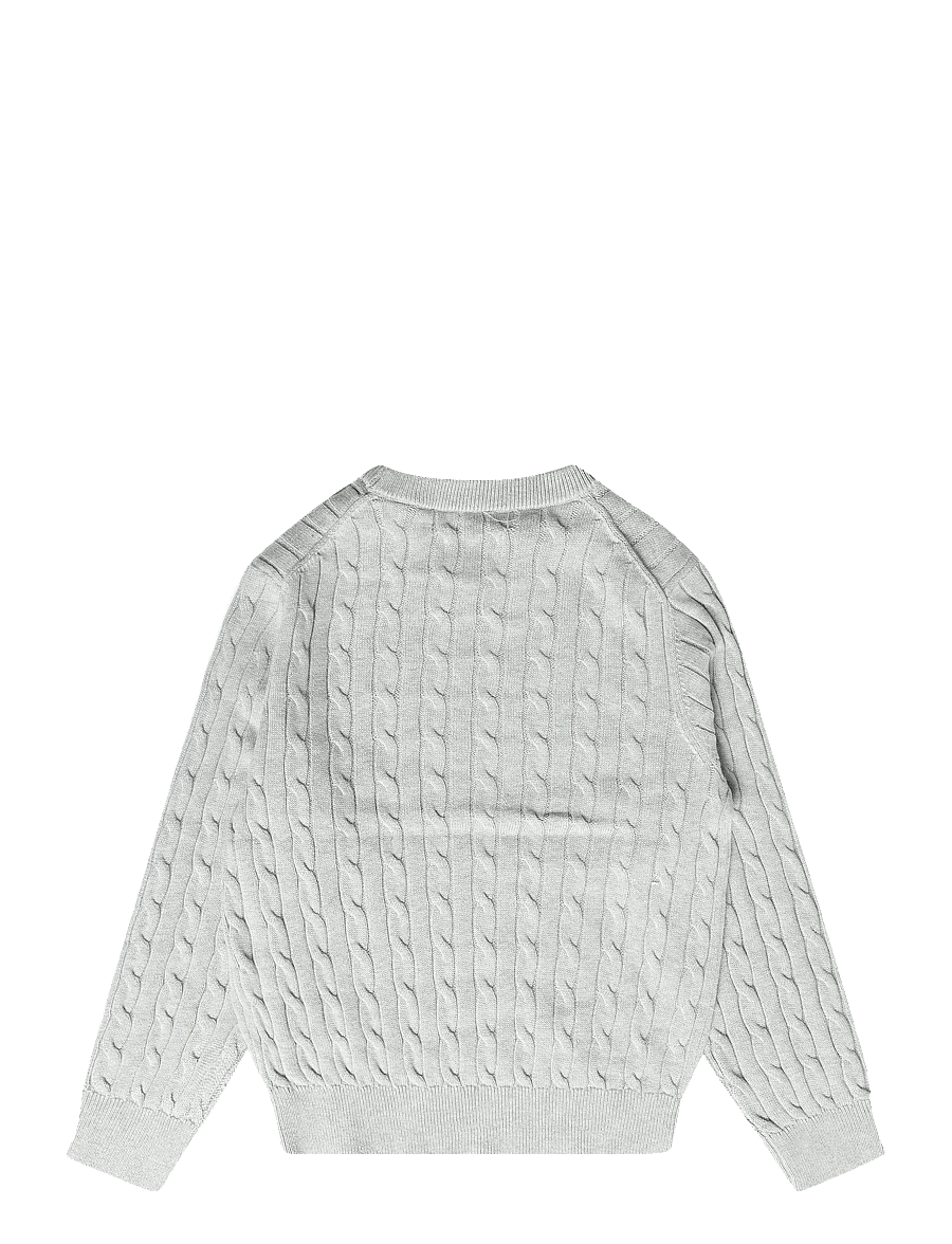 Gant Kids - Shield Cotton Cable Neck Sweater - pullover - grey melange - 1
