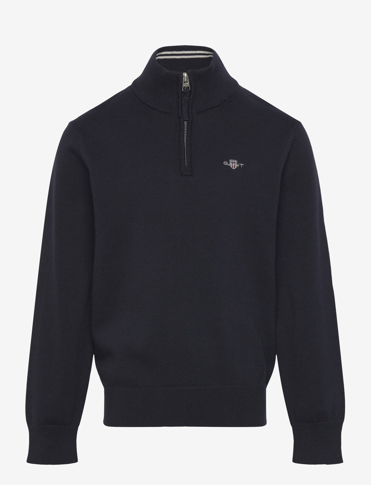 Gant Kids Shield Cotton Half Zip Sweater - Riided - EVENING BLUE / navy