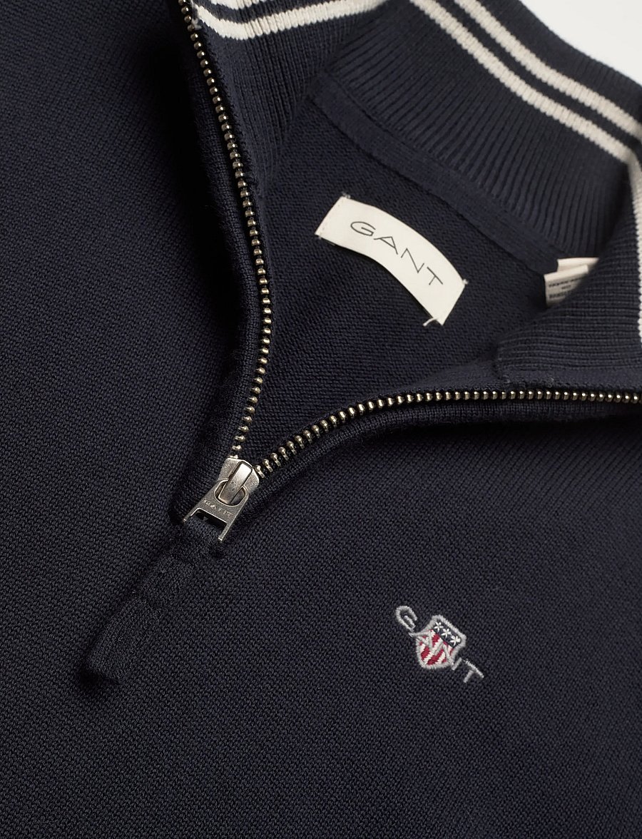 Gant Kids - Shield Cotton Half Zip Sweater - pullover - evening blue - 2