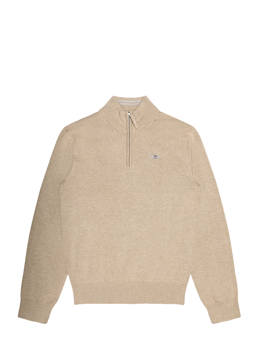 Gant Kids - Shield Cotton Half Zip Sweater - pullover - oat beige marl - 0