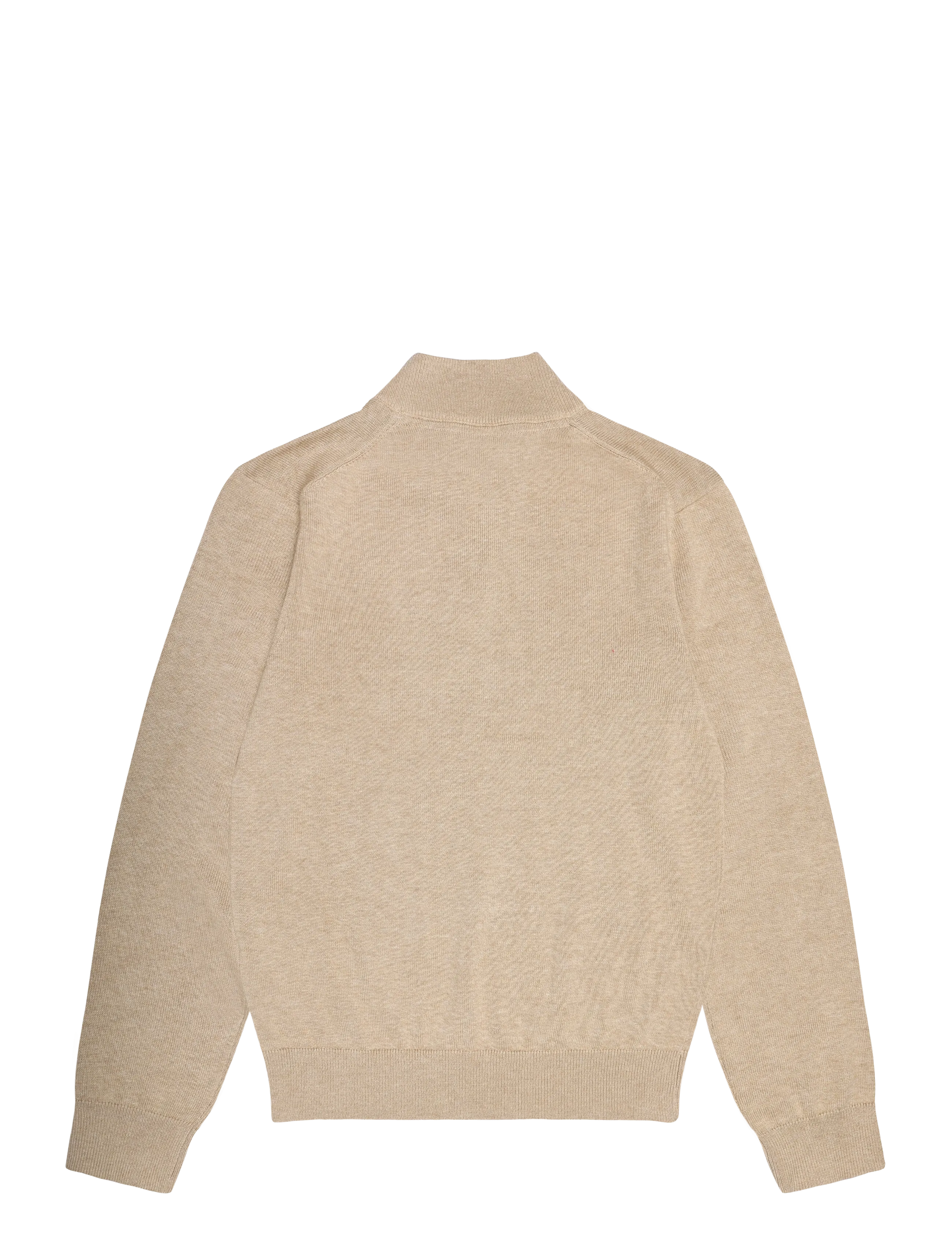 Gant Kids - Shield Cotton Half Zip Sweater - jumpers - oat beige marl - 1