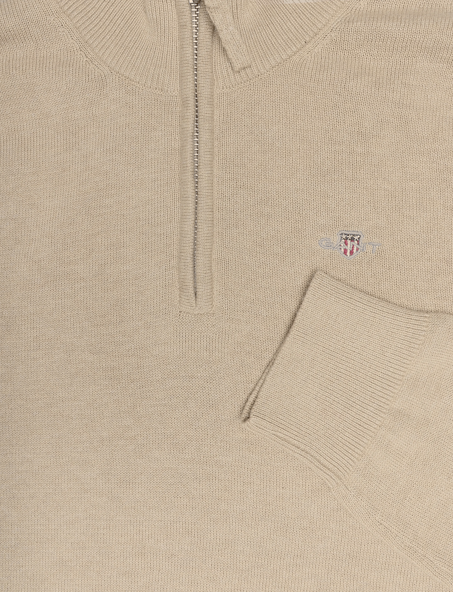 Gant Kids - Shield Cotton Half Zip Sweater - pullover - oat beige marl - 2