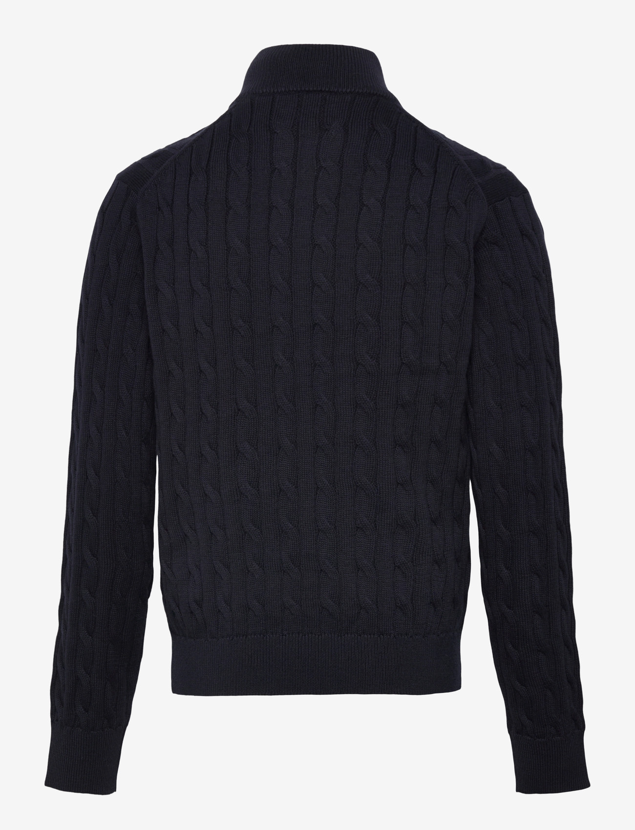 Gant Kids - Shield Cotton Cable Half Zip Sweater - trøjer - evening blue - 1