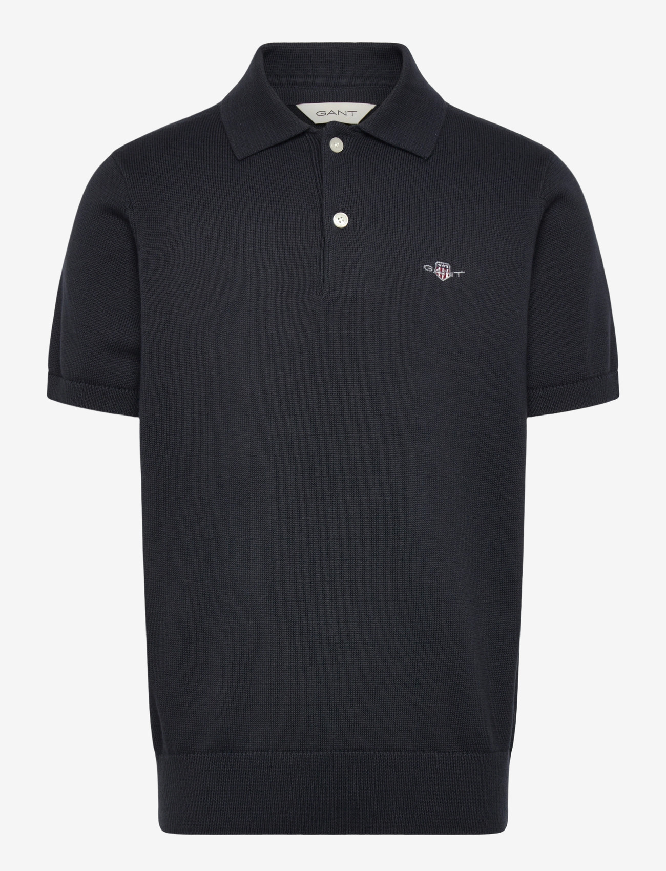 Gant Kids - Shield Knitted SS Polo - lühikeste varrukatega polod - evening blue - 0