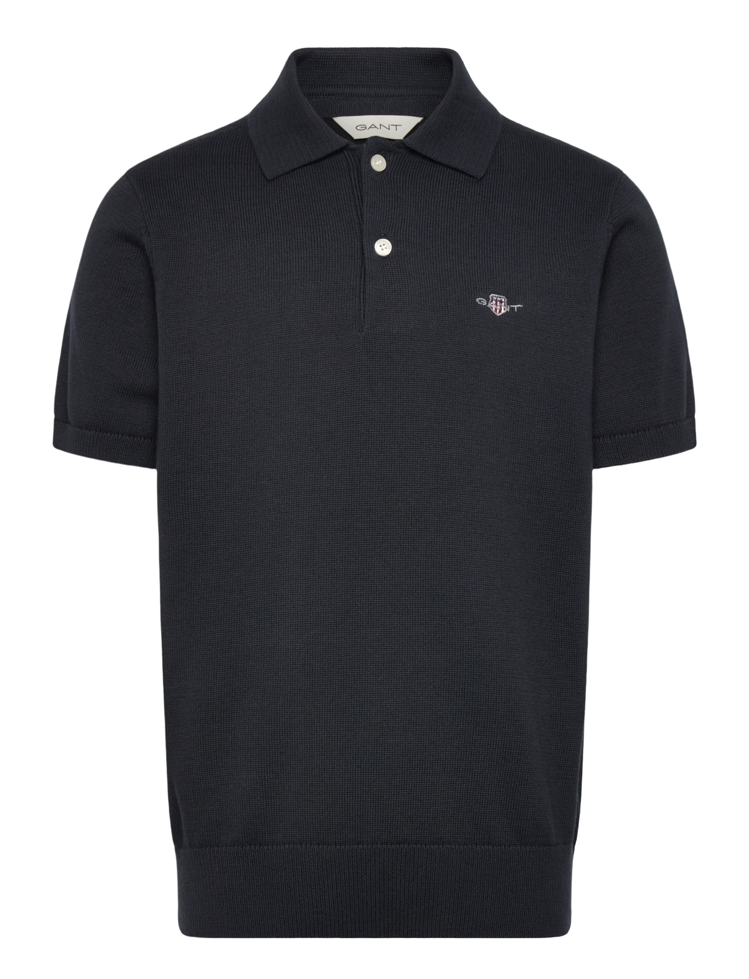 Gant Kids Shield Knitted SS Polo - Børn 98-134 - EVENING BLUE / navy