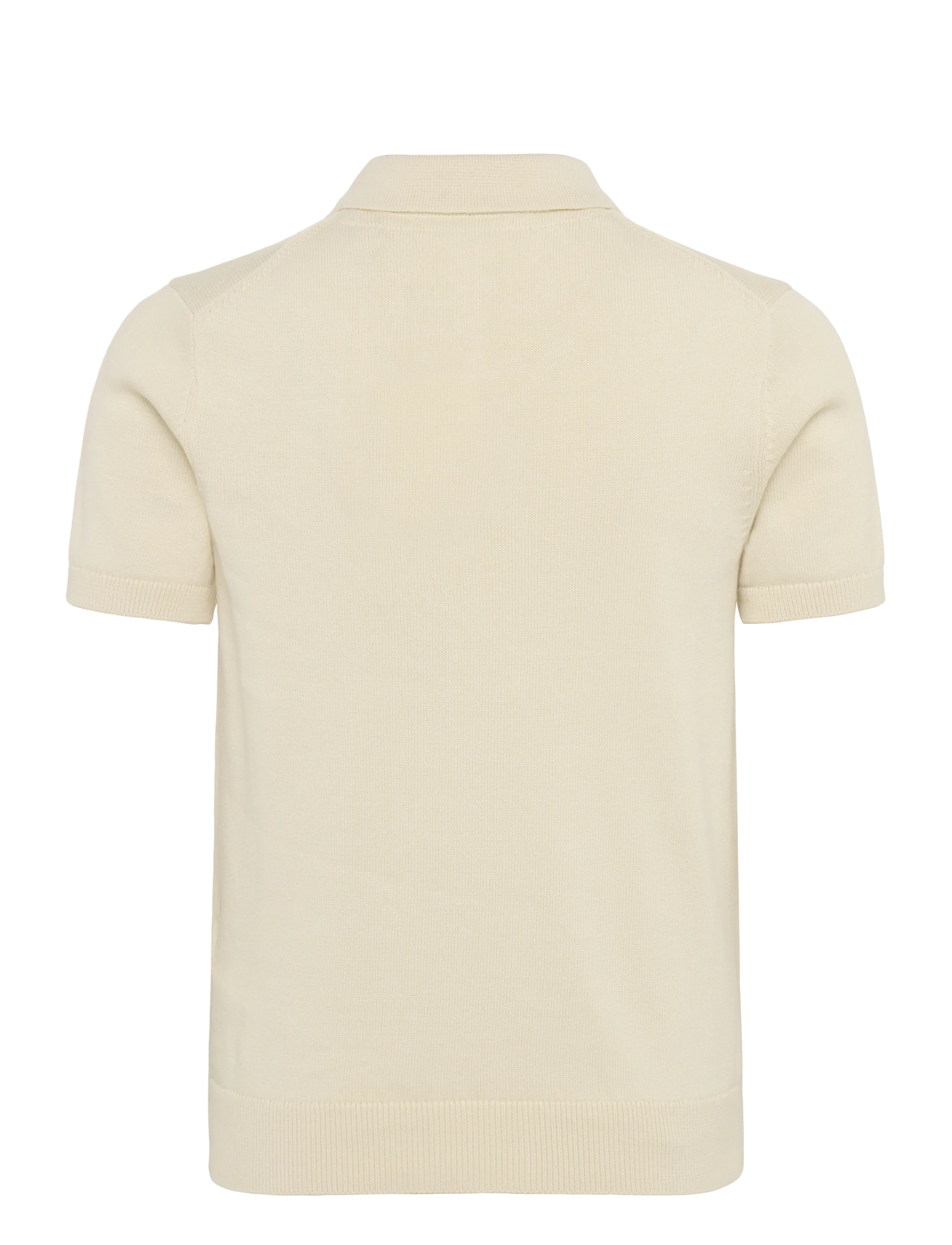 Gant Kids - Shield Knitted Zip SS Polo - creamed white - 1
