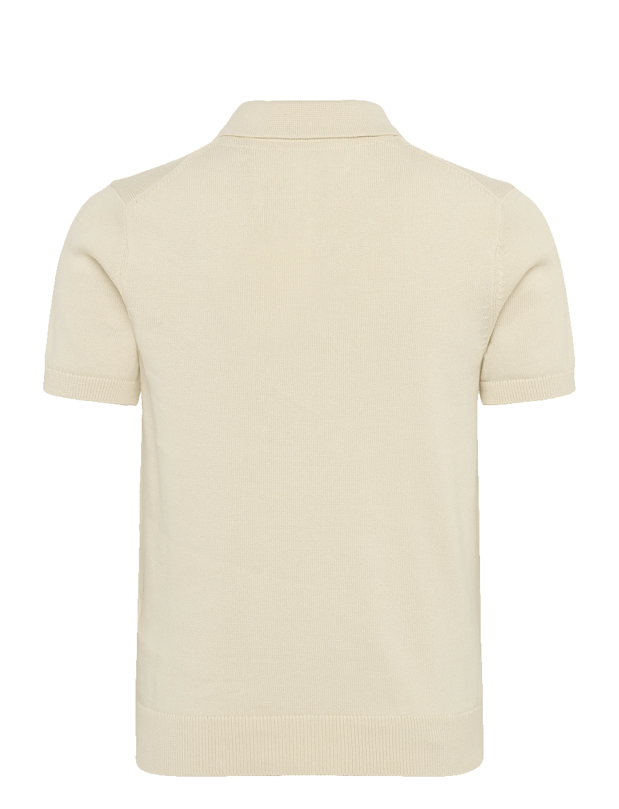 Gant Kids - Shield Knitted Zip SS Polo - creamed white - 1