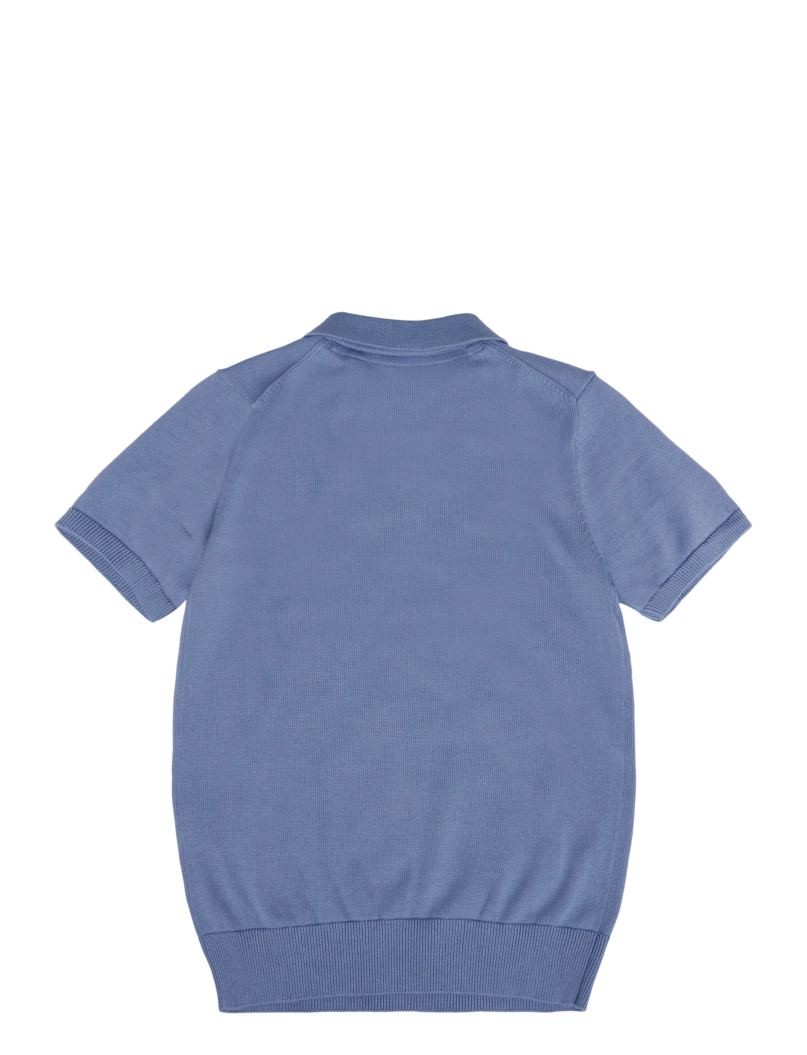 Gant Kids - Shield Knitted Zip SS Polo - polo shirts - faded denim - 1