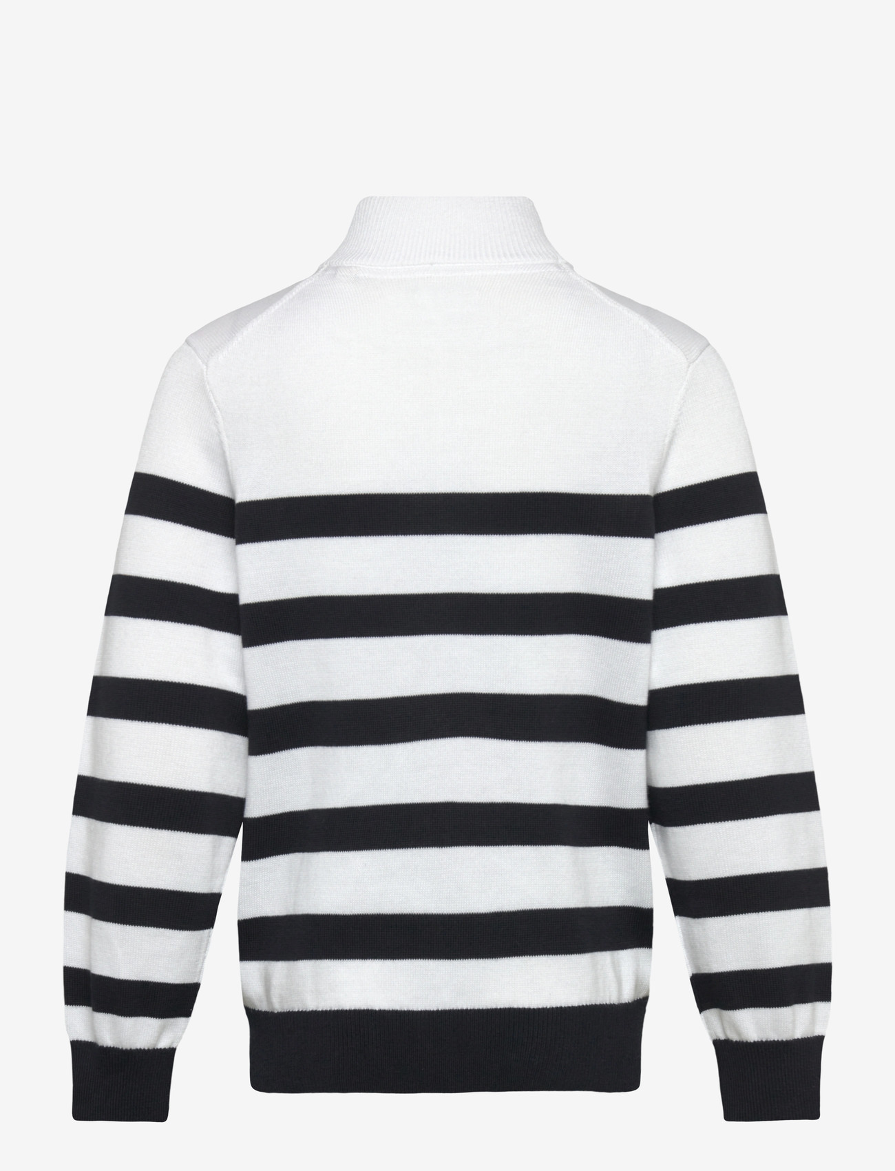 Gant Kids - Gant Knitted Breton Stripe Zip Funnel - džemprid - white - 1