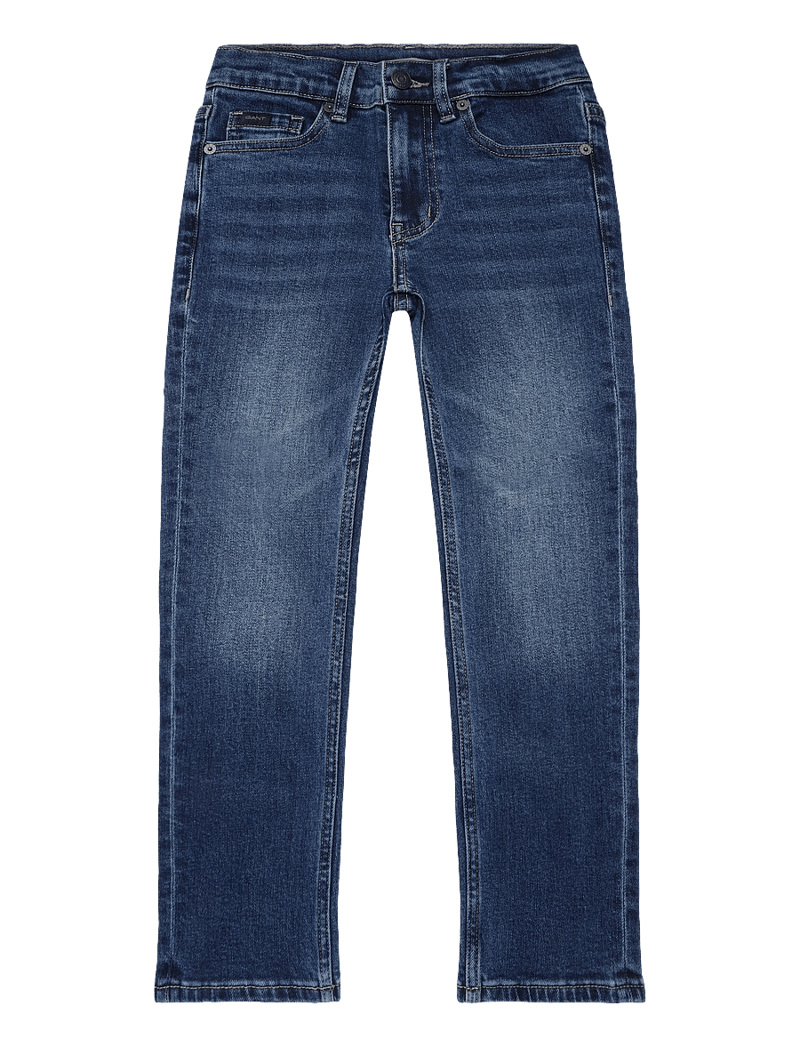 Gant Kids - Gant Straight Fit Jean - regular jeans - mid wash - 0