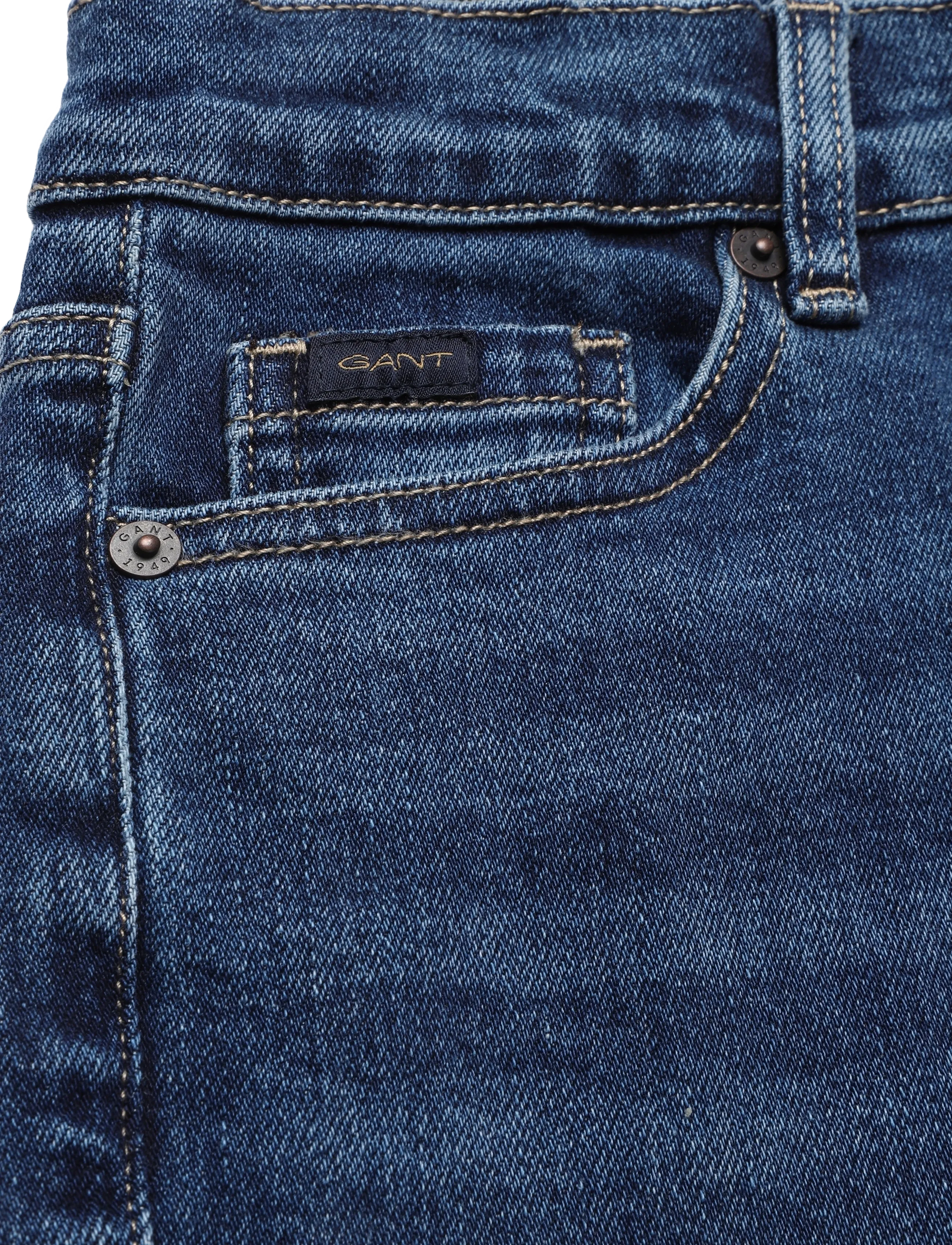 Gant Kids - Gant Straight Fit Jean - regular jeans - mid wash - 4