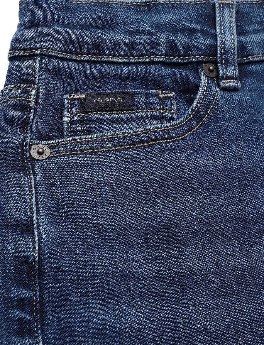 Gant Kids - Gant Straight Fit Jean - regular jeans - mid wash - 4