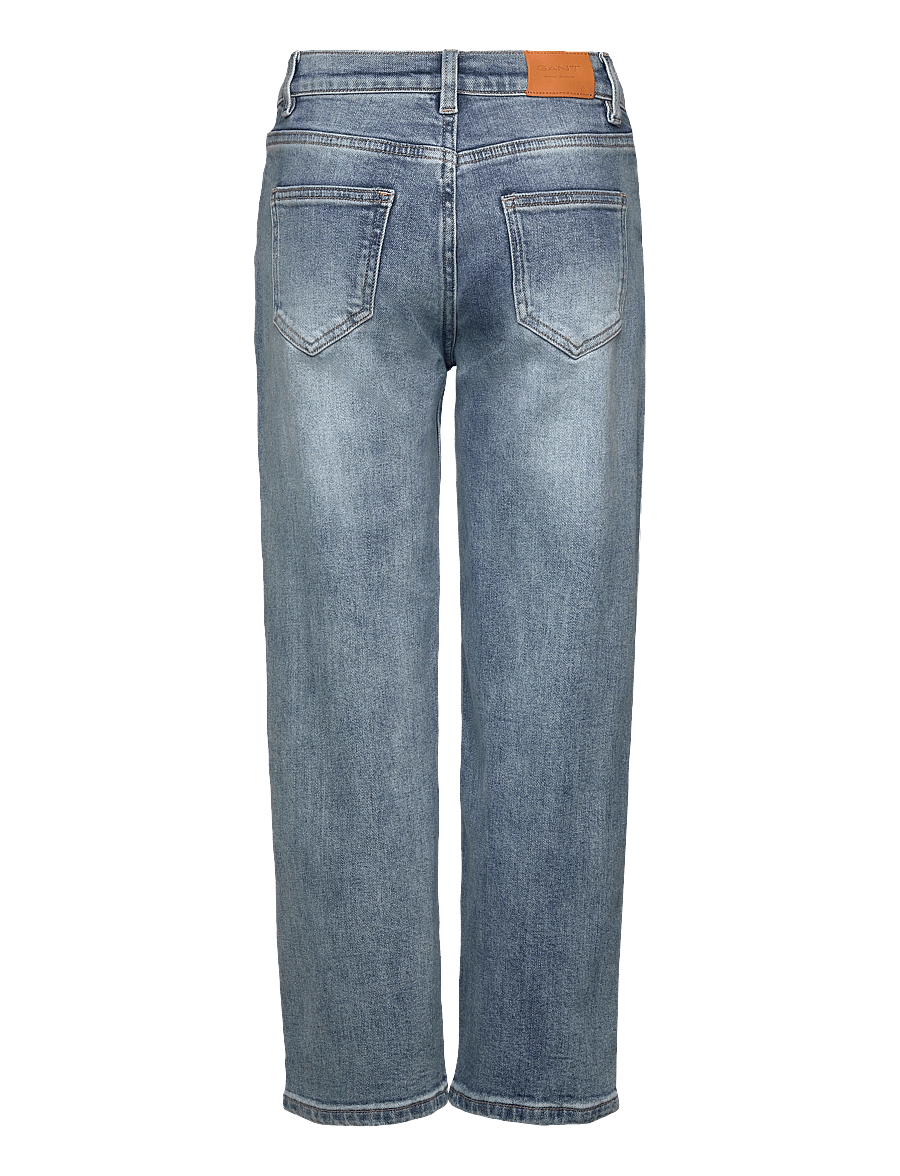 Gant Kids - Gant Relaxed Fit Jean - loose jeans - worn wash - 1