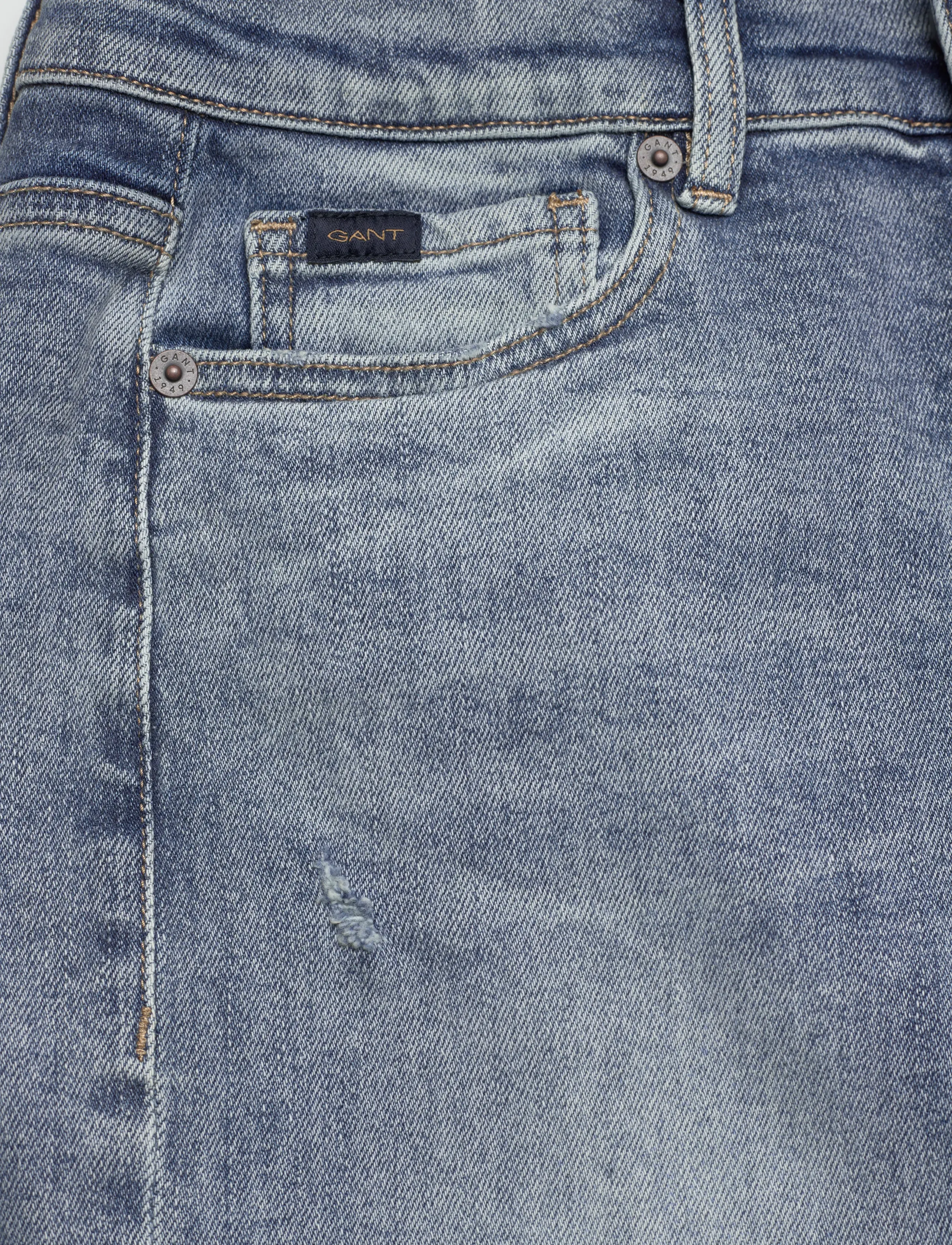 Gant Kids - Gant Relaxed Fit Jean - loose jeans - worn wash - 2