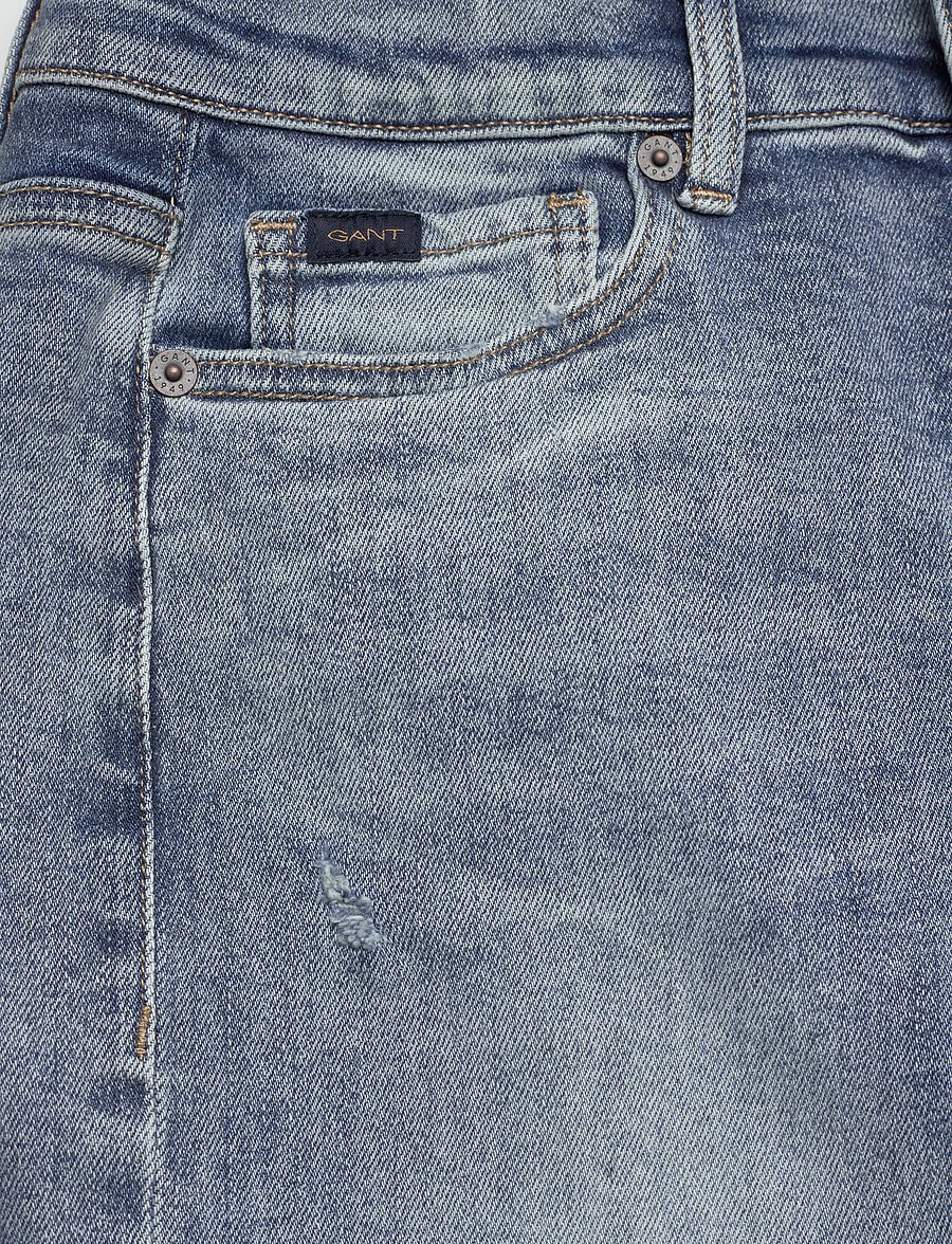Gant Kids - Gant Relaxed Fit Jean - loose jeans - worn wash - 2