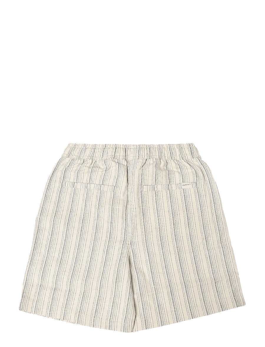 Gant Kids - Striped Linen Drawstring Shorts - casual shorts - creamed white - 1