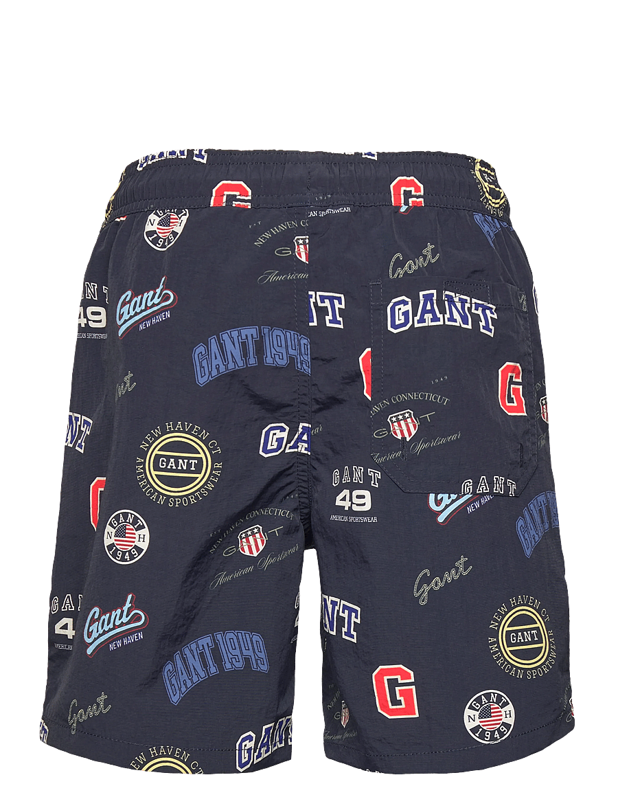 Gant Kids - Collegiate AOP Swimshort - badebukser - evening blue - 1