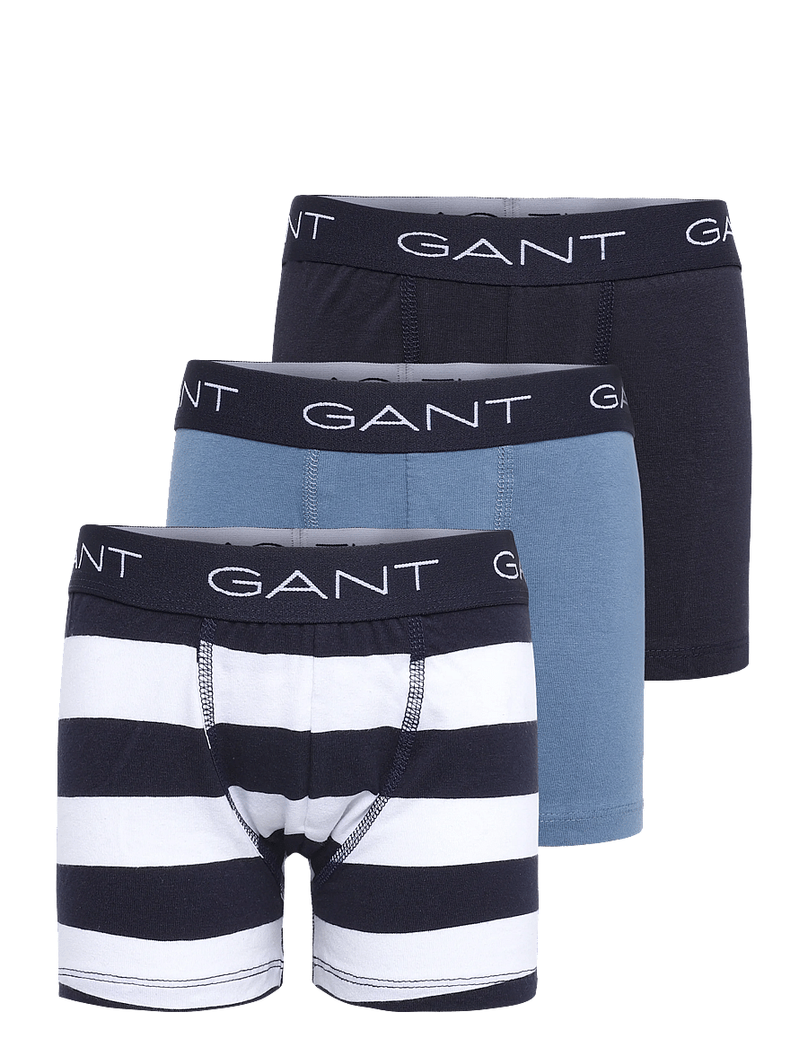Gant Kids - 3 Pack Stripe Boxer Briefs - undertøjssæt - evening blue - 0