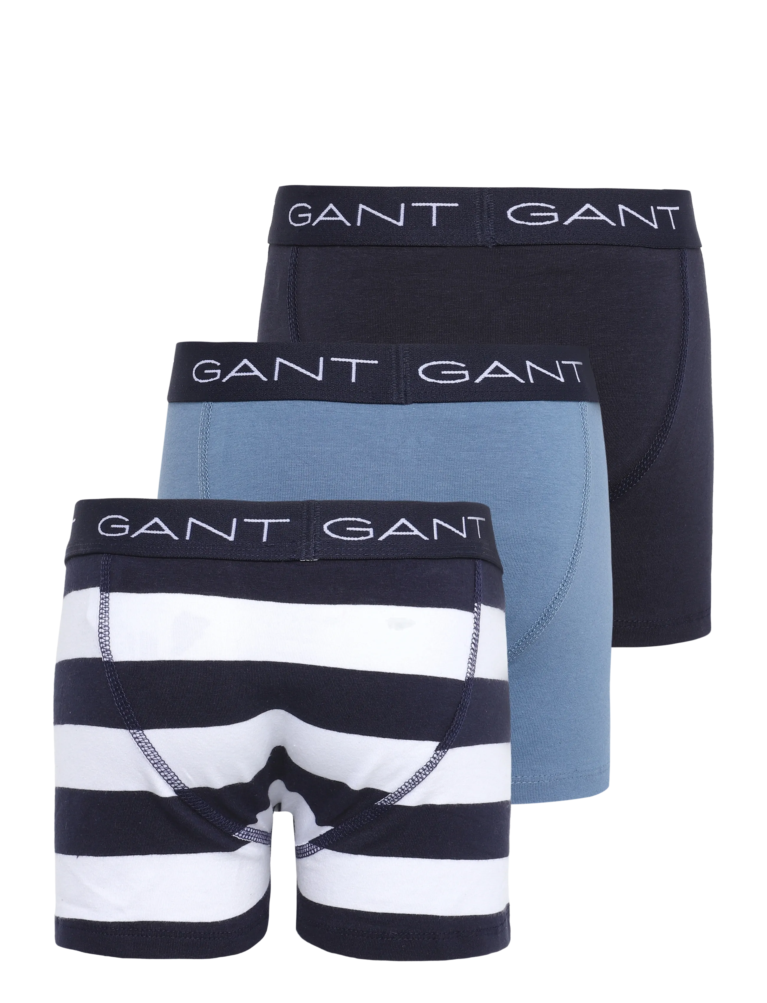 Gant Kids - 3 Pack Stripe Boxer Briefs - undertøjssæt - evening blue - 1
