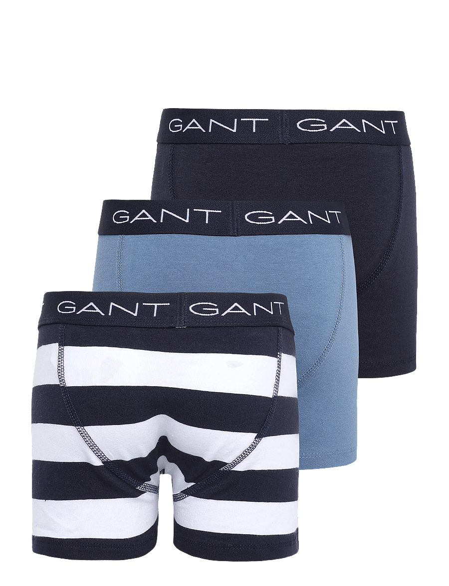 Gant Kids - 3 Pack Stripe Boxer Briefs - undertøjssæt - evening blue - 1
