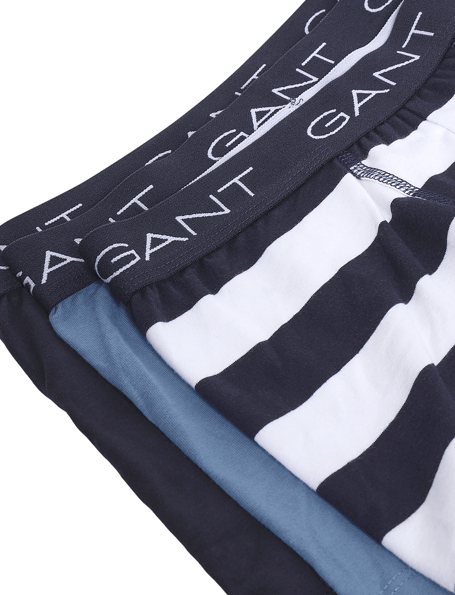 Gant Kids - 3 Pack Stripe Boxer Briefs - undertøjssæt - evening blue - 2