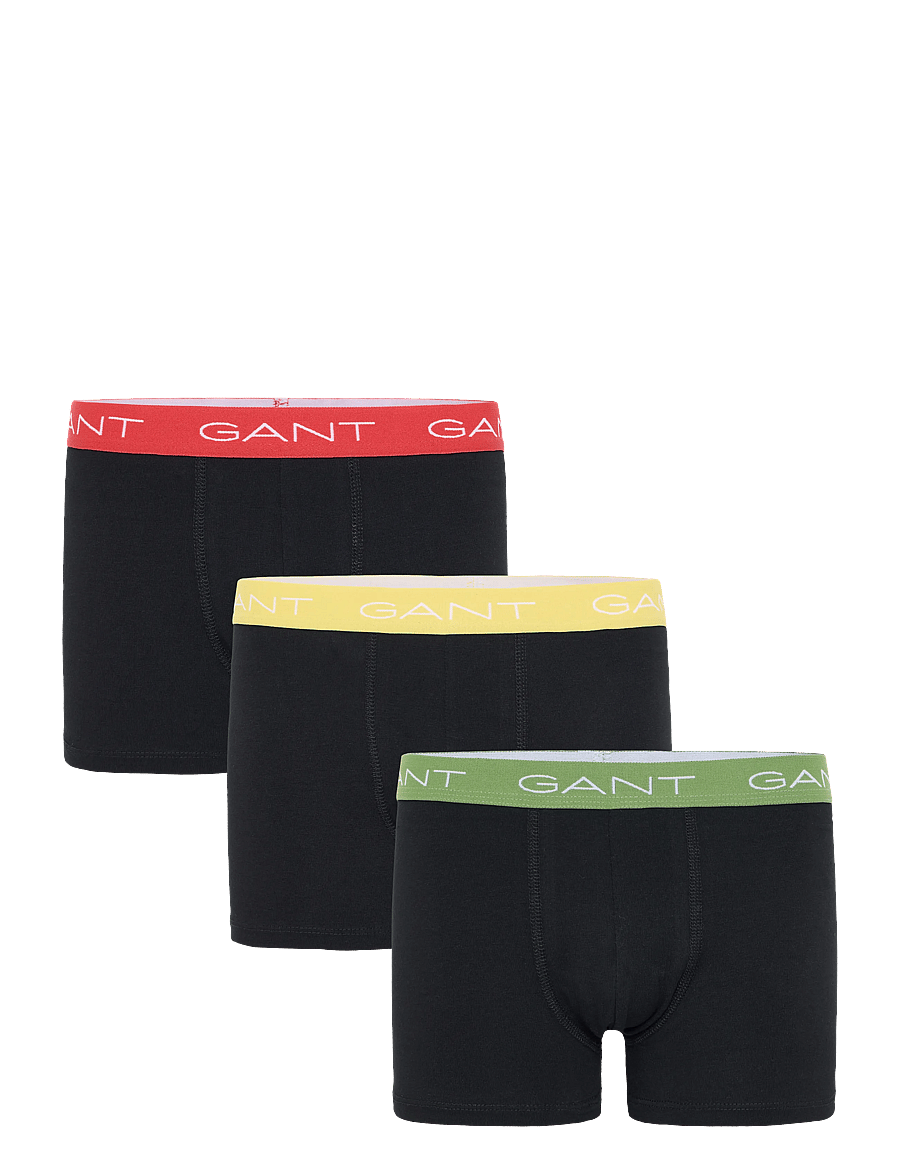 Gant Kids - 3 Pack Contrast Waistband Boxer Briefs - unterhosen - black - 0