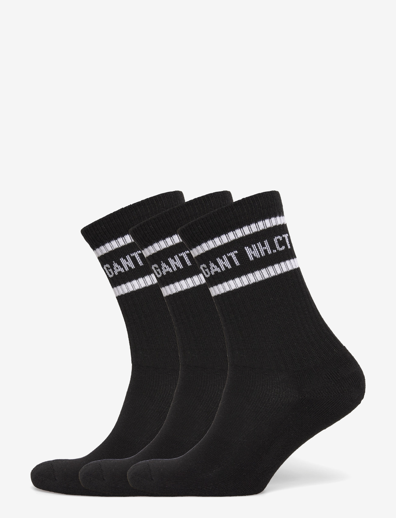 Gant Kids - Stripe 3 Pack Sport Socks - strømper - black - 0