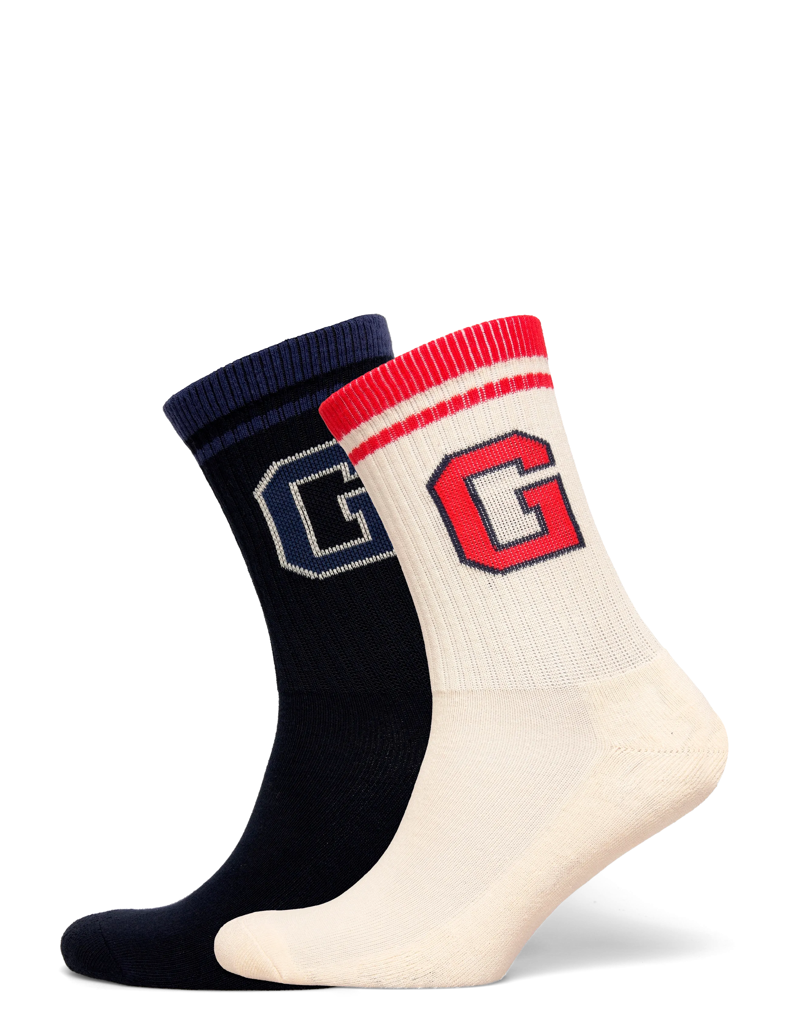 Gant Kids 2 Pack Tipped G Sports Sock, One Size, Socken & Strumpfhosen, Marineblau - Socks, Kinder