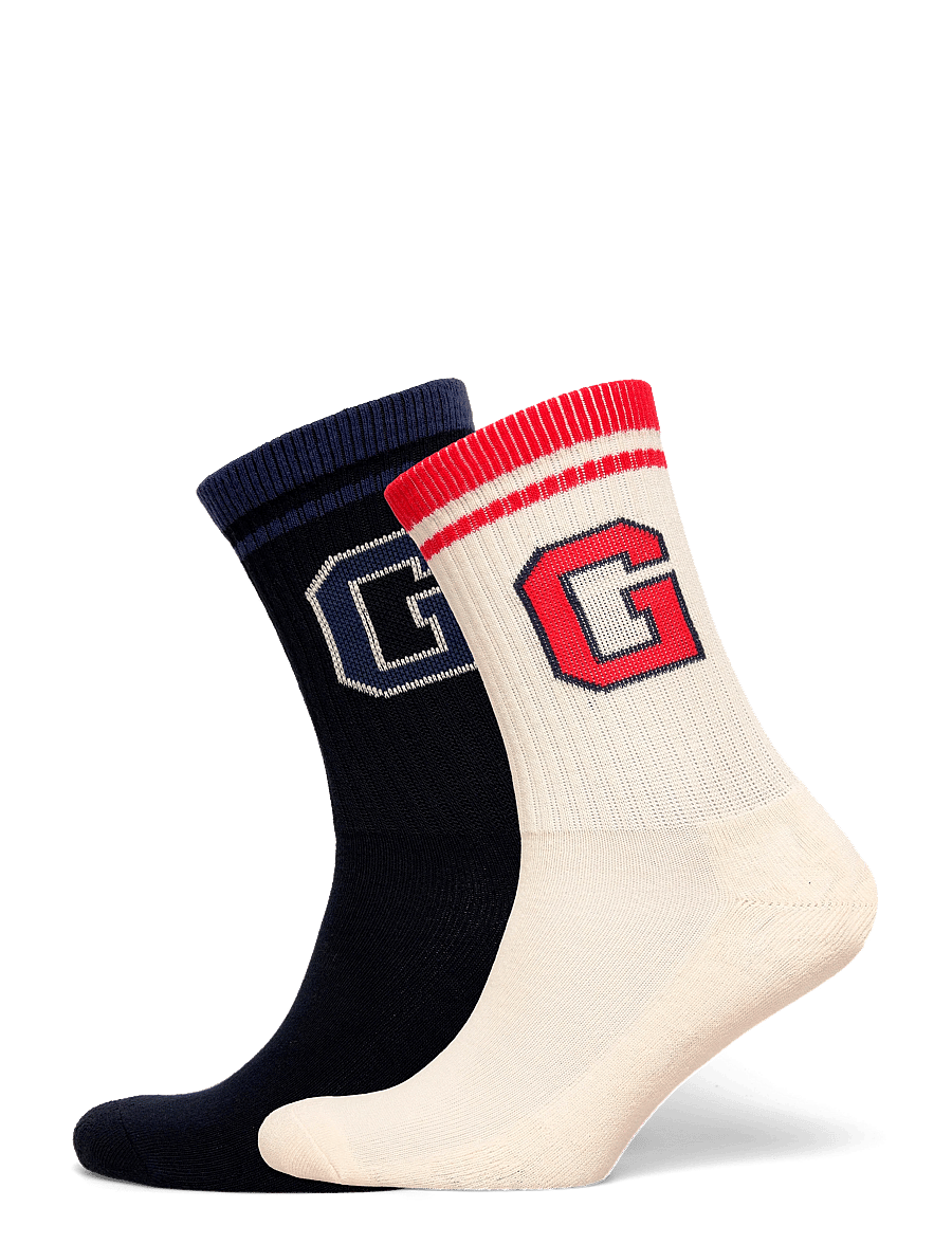 Gant Kids - 2 Pack Tipped G Sports Sock - strømper - evening blue - 0