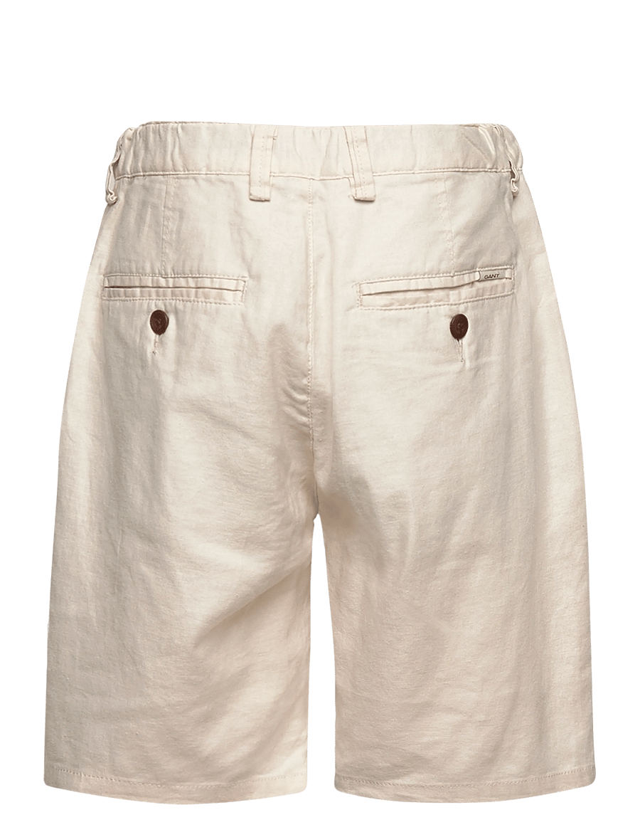 Gant Kids - Gant Shield Linen Blend Shorts - hversdagsstuttbuxur - creamed white - 1