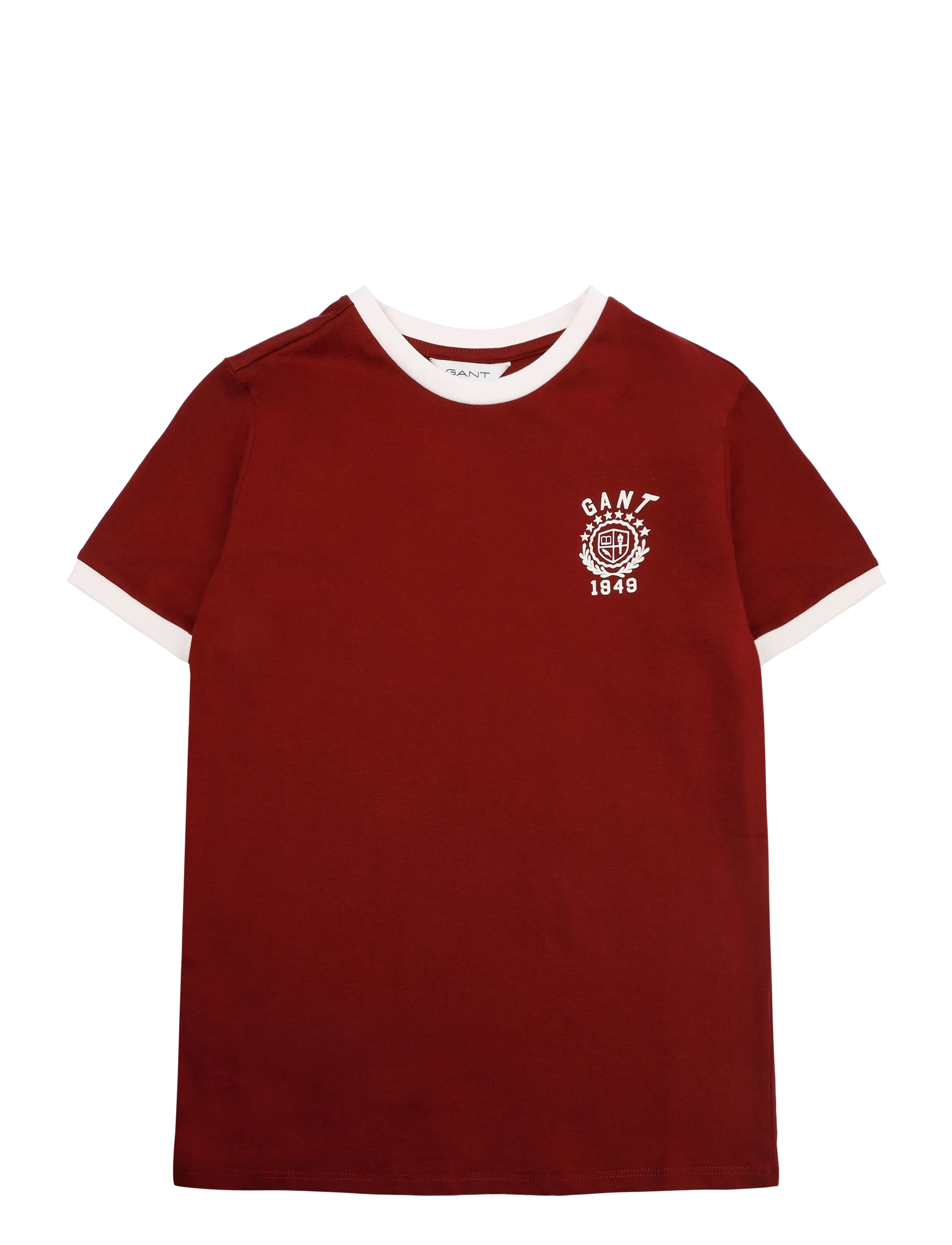 Gant Kids Ringer T-Shirt - Kleidung - PLUMPED RED / burgundy
