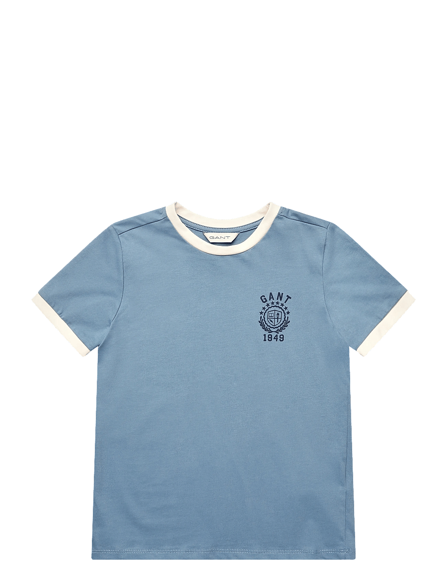 Gant Kids - Ringer T-Shirt - lühikeste varrukatega t-särgid - salty sea - 0