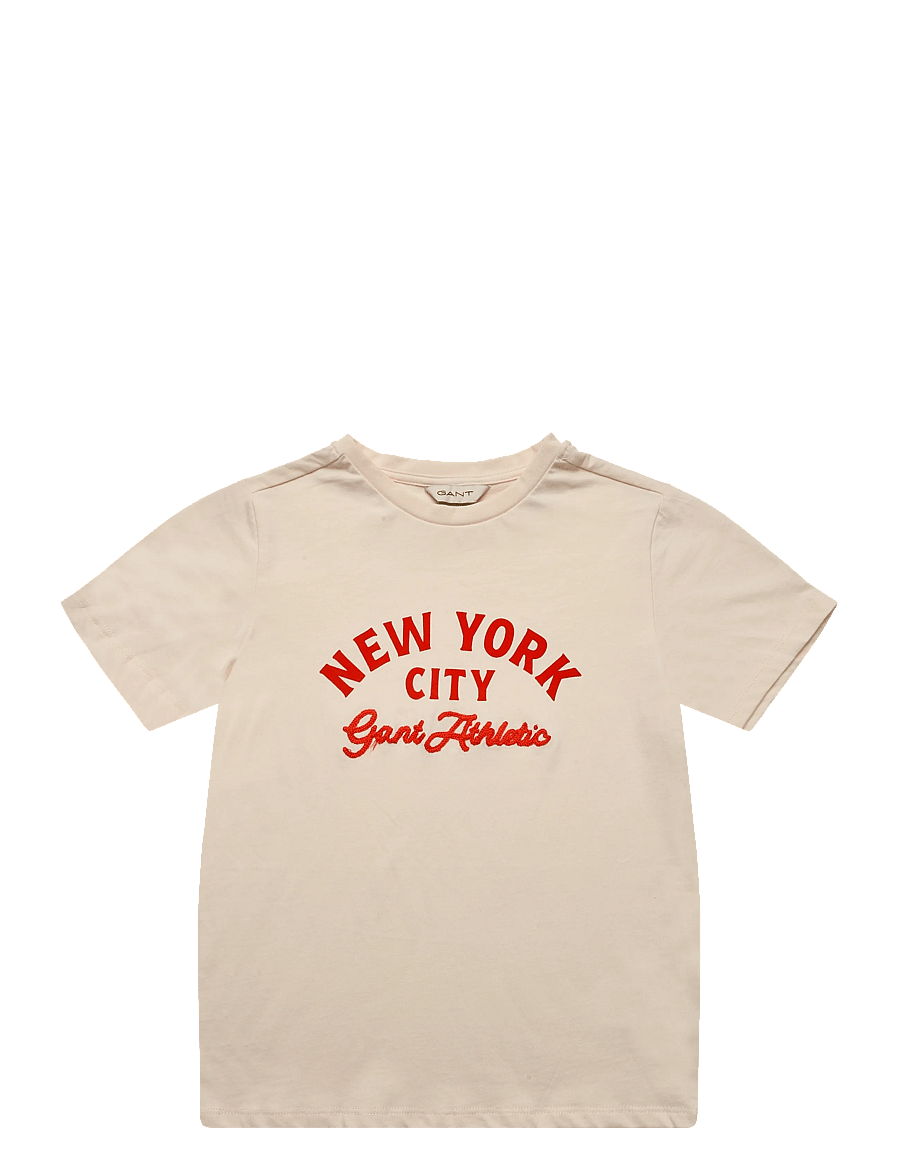 Gant Kids - College SS T-Shirt - lühikeste varrukatega t-särgid - creamed white - 0
