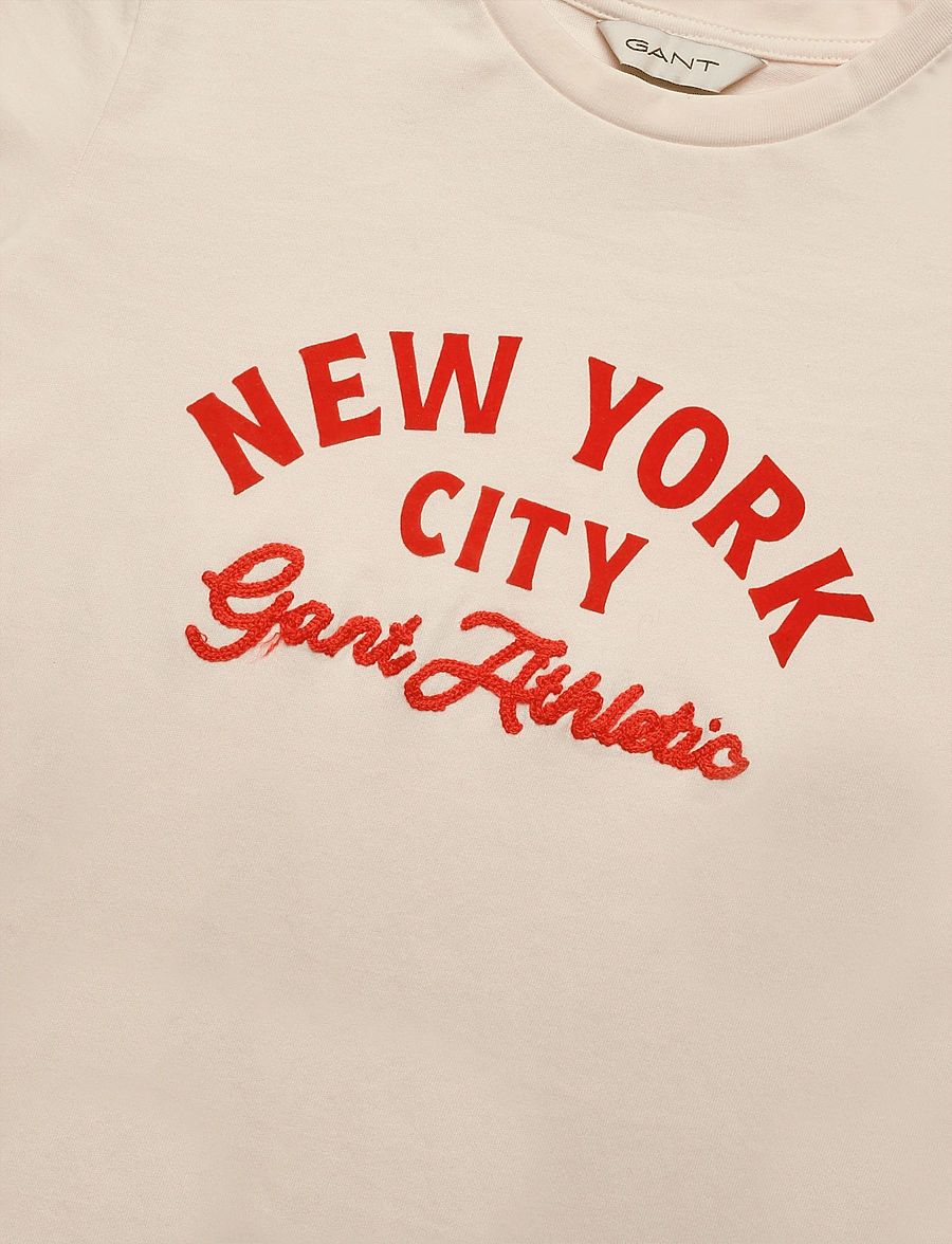 Gant Kids - College SS T-Shirt - lühikeste varrukatega t-särgid - creamed white - 2