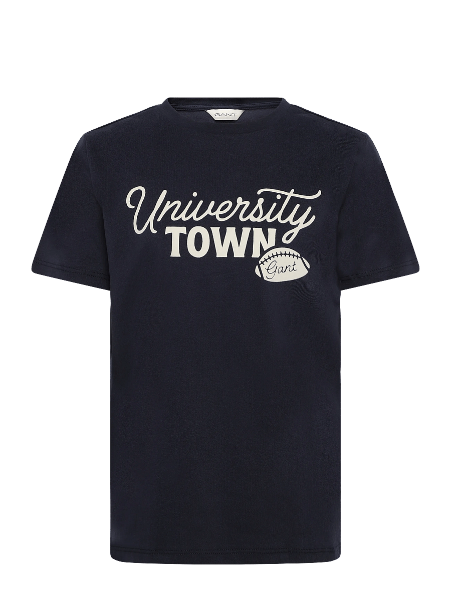 Gant Kids - University Town SS T-Shirt - lühikeste varrukatega t-särgid - evening blue - 0