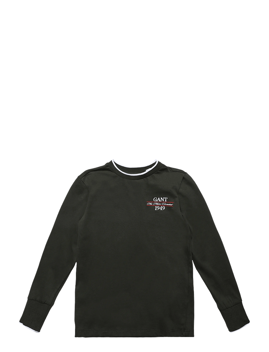 Gant Kids - Crest LS T-Shirt - pikkade varrukatega t-särgid - dark moss green - 0