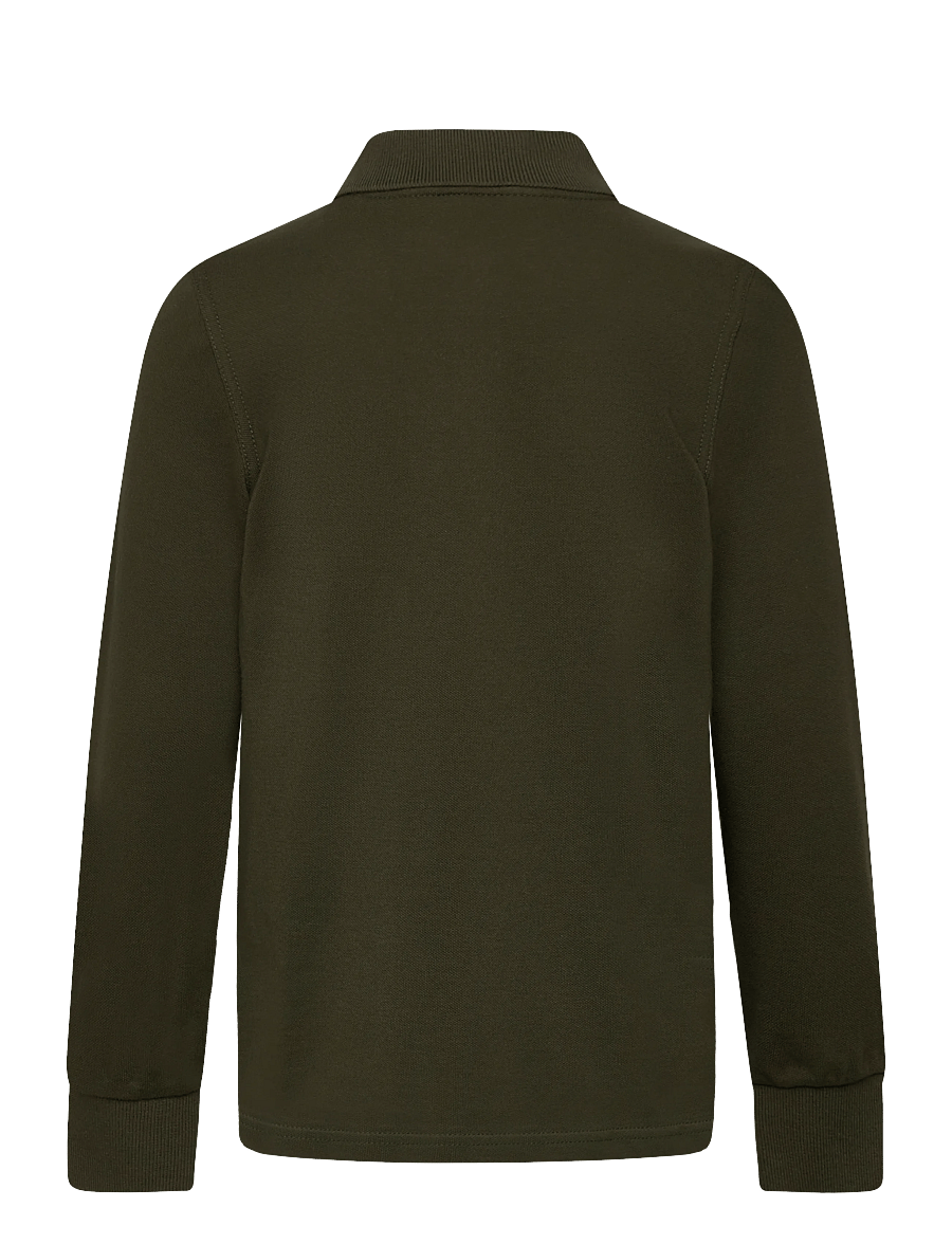 Gant Kids - Shield LS Pique Polo Shirt - långärmade pikéer - dark moss green - 1
